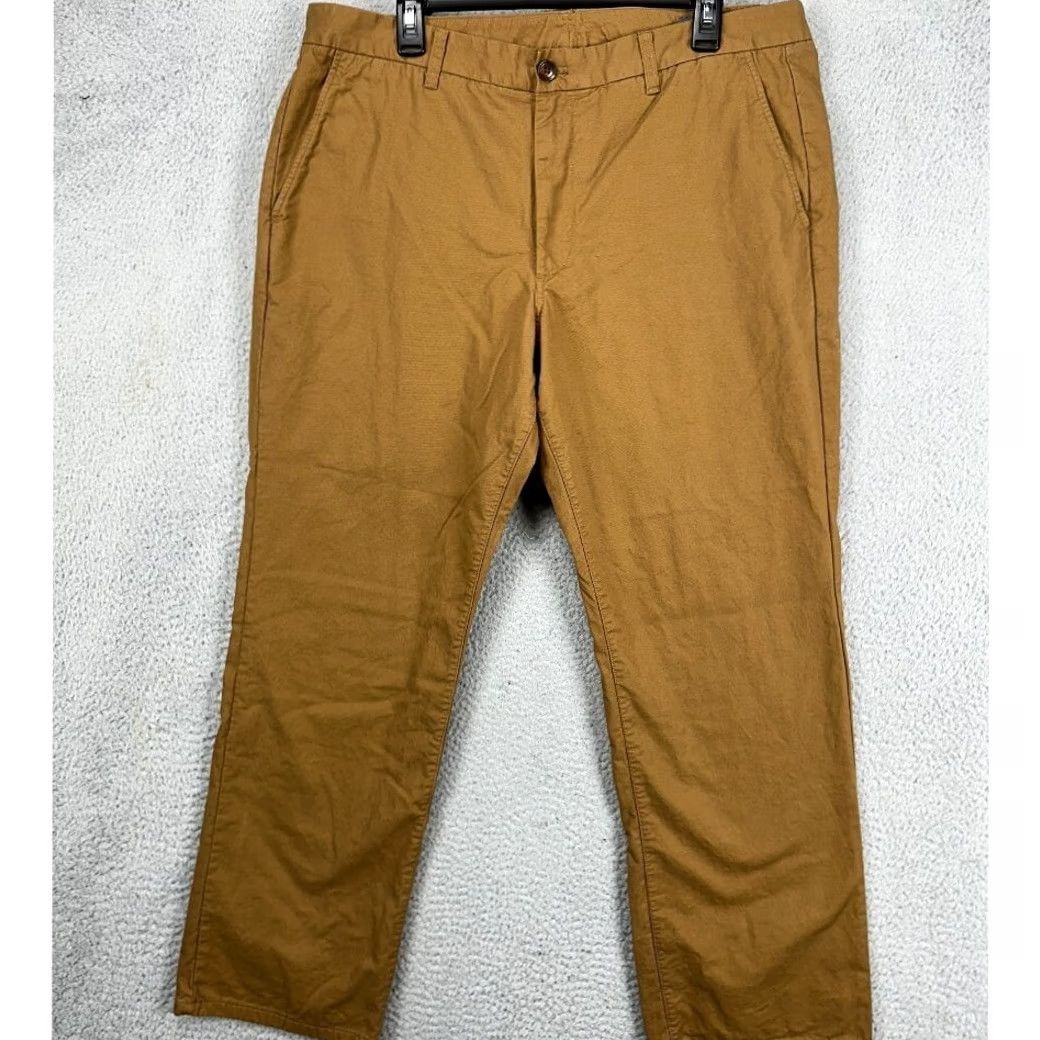 Bonobos Bonobos Khakis Pants Mens 38X30 Brown Flat Front Straight Casual Pockets Vintage? No Size US 38 / EU 54 - 2 Thumbnail