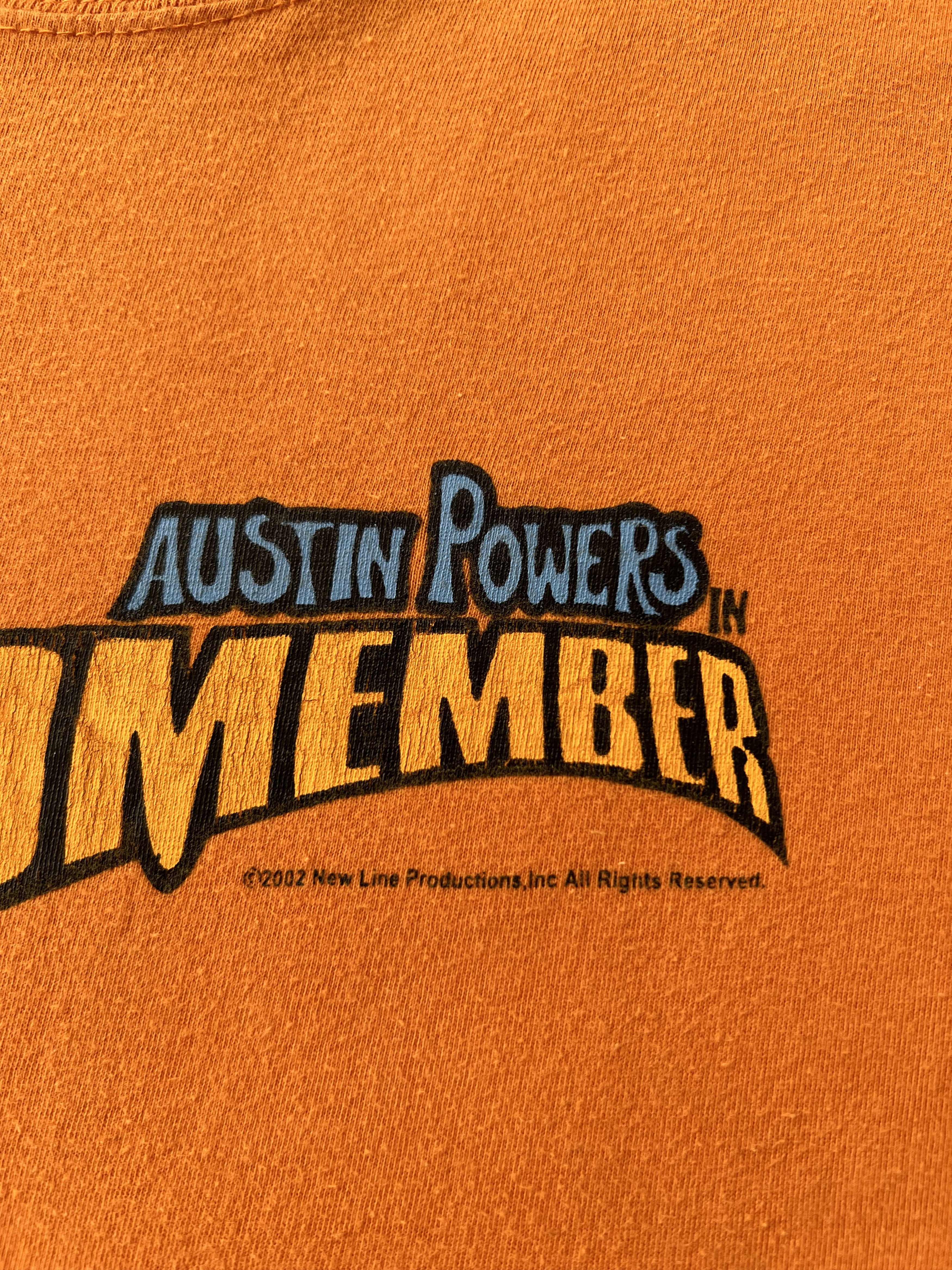 Vintage Vintage 2002 Austin Powers Colomember Movie Orange T-shirt Size US L / EU 52-54 / 3 - 5 Thumbnail