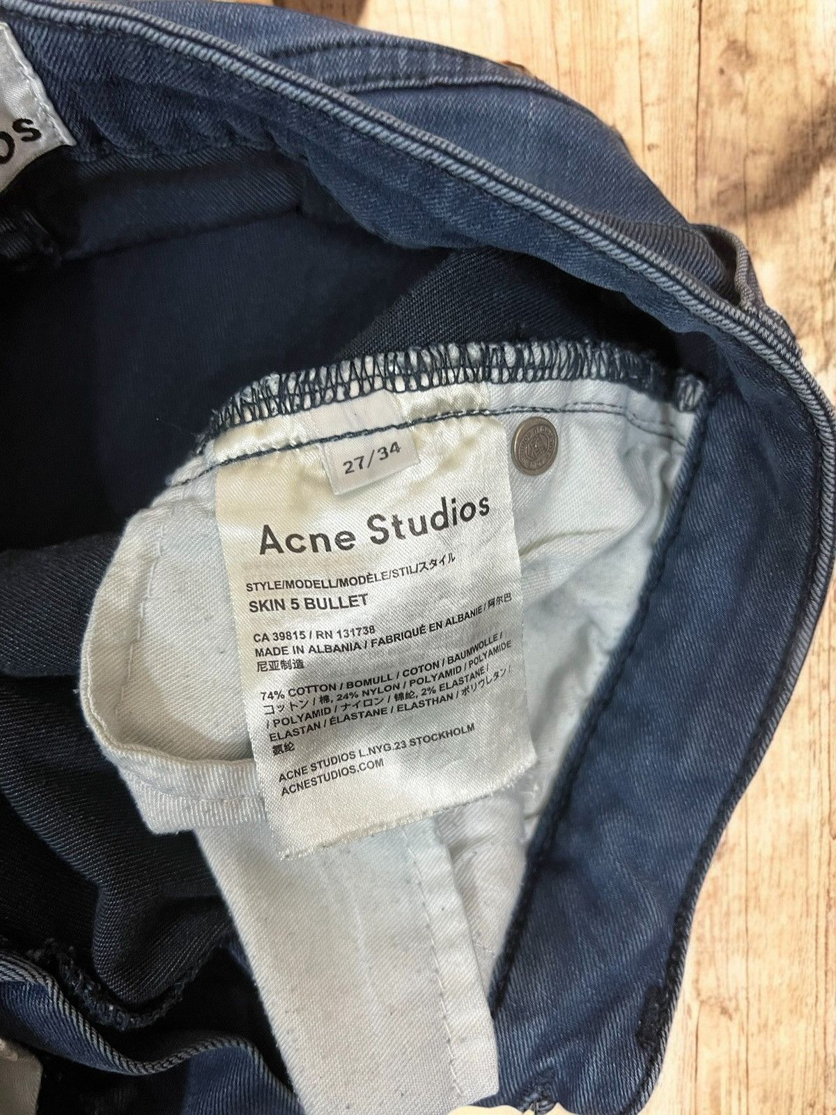 Acne Studios Acne Studios Skin 5 Bullet skinny jeans size W26 L34 Size 26" / US 2 / IT 38 - 6 Thumbnail