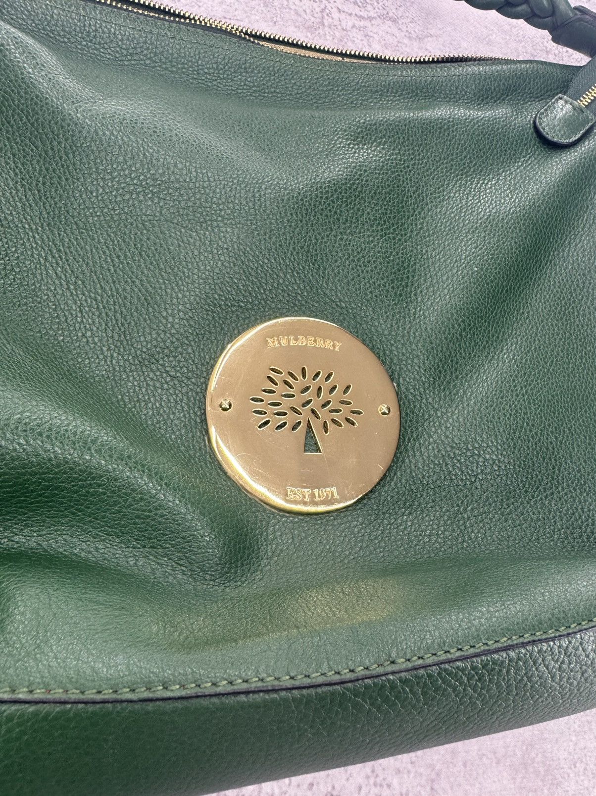 Mulberry Mulberry Daria Green Leather Hobo Bag Size ONE SIZE - 3 Thumbnail