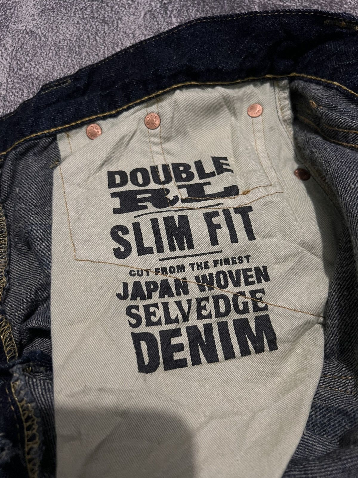 RRL Ralph Lauren Double RL Slim Fit Japan Woven Selvedge Denim Size US 30 / EU 46 - 11 Thumbnail