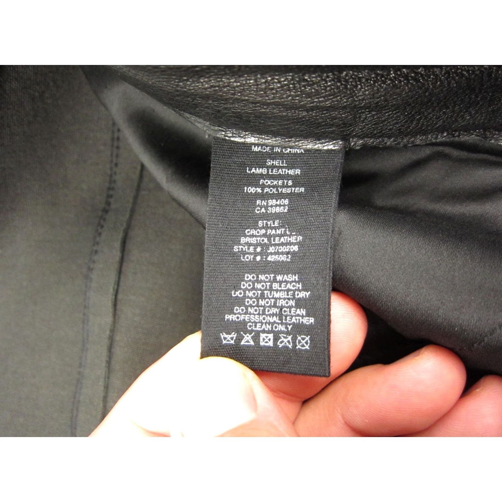 Theory Theory Pants Womens Size 4 Black Leather Cropped Flared Cropped 90s Style Pants Womens Size 27" / US 4 / IT 40 - 4 Thumbnail