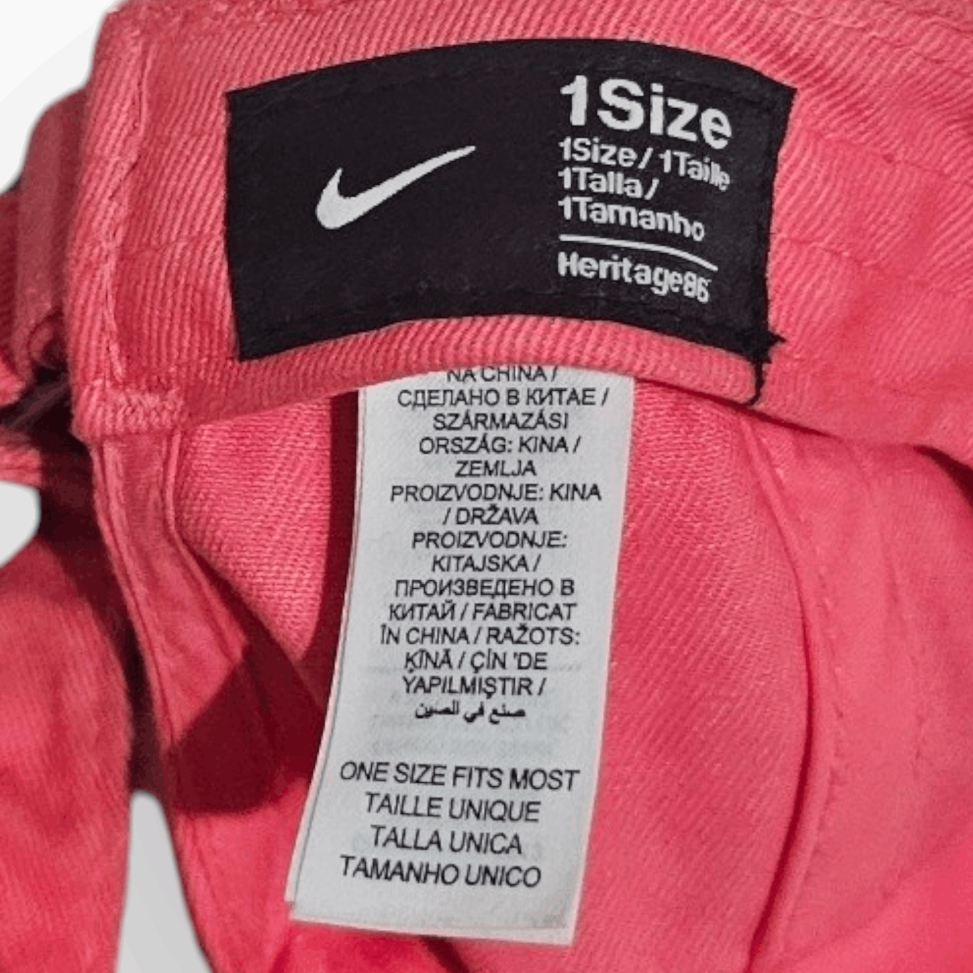Nike × Vintage Nike Pink Center Swoosh Y2K Hat Size ONE SIZE - 5 Thumbnail