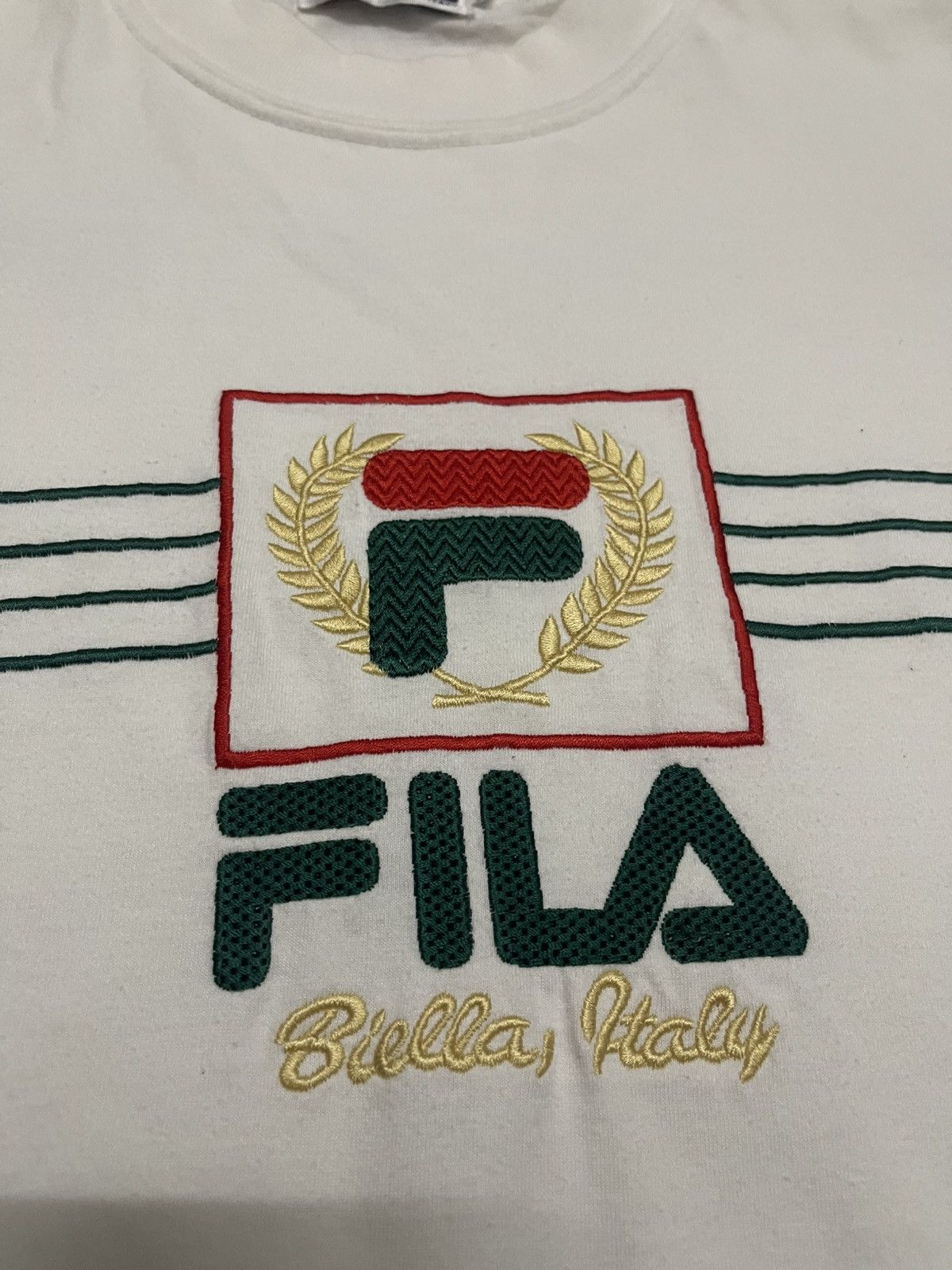 Fila Vintage FILA Italia Embroidered Centre Logo Tee Size US L / EU 52-54 / 3 - 4 Thumbnail