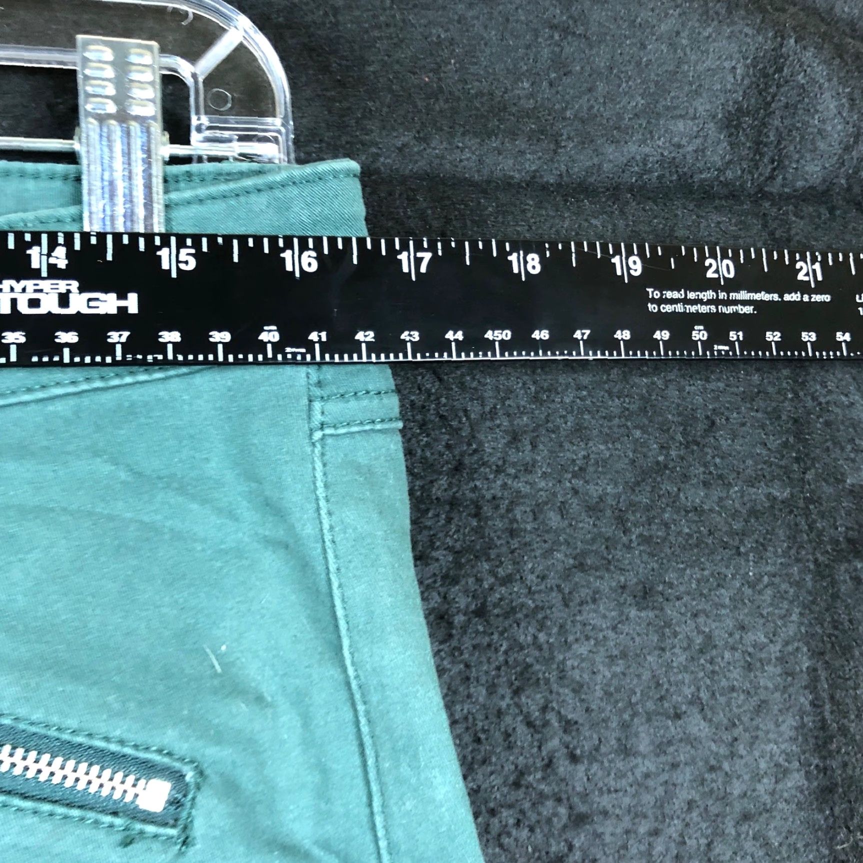 Vintage CAbi Jeans Hunter Green Mid Rise Skinny Moto Zipped Pockets Stretch 10 Women's Denim Jeans Regular Sized 10 Green Pants Size 32" / US 10 / IT 46 - 6 Thumbnail