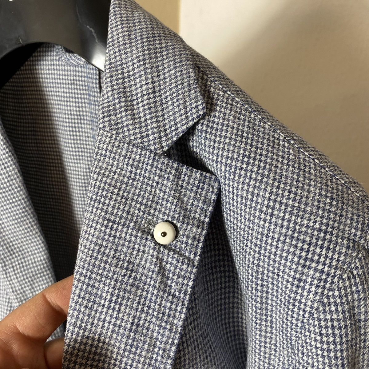L.B.M. 1911 Linen & Nylon Blazef L.B.M 1911 blau mens Size 48R - 4 Thumbnail