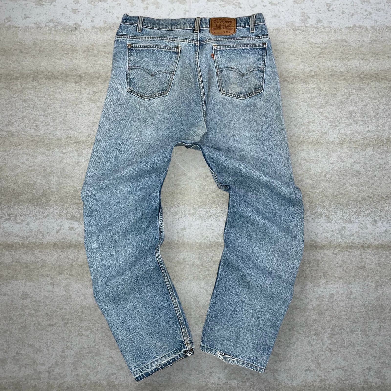 Vintage 90s Levis Jeans 505 38x34 Straight Leg Light Wash