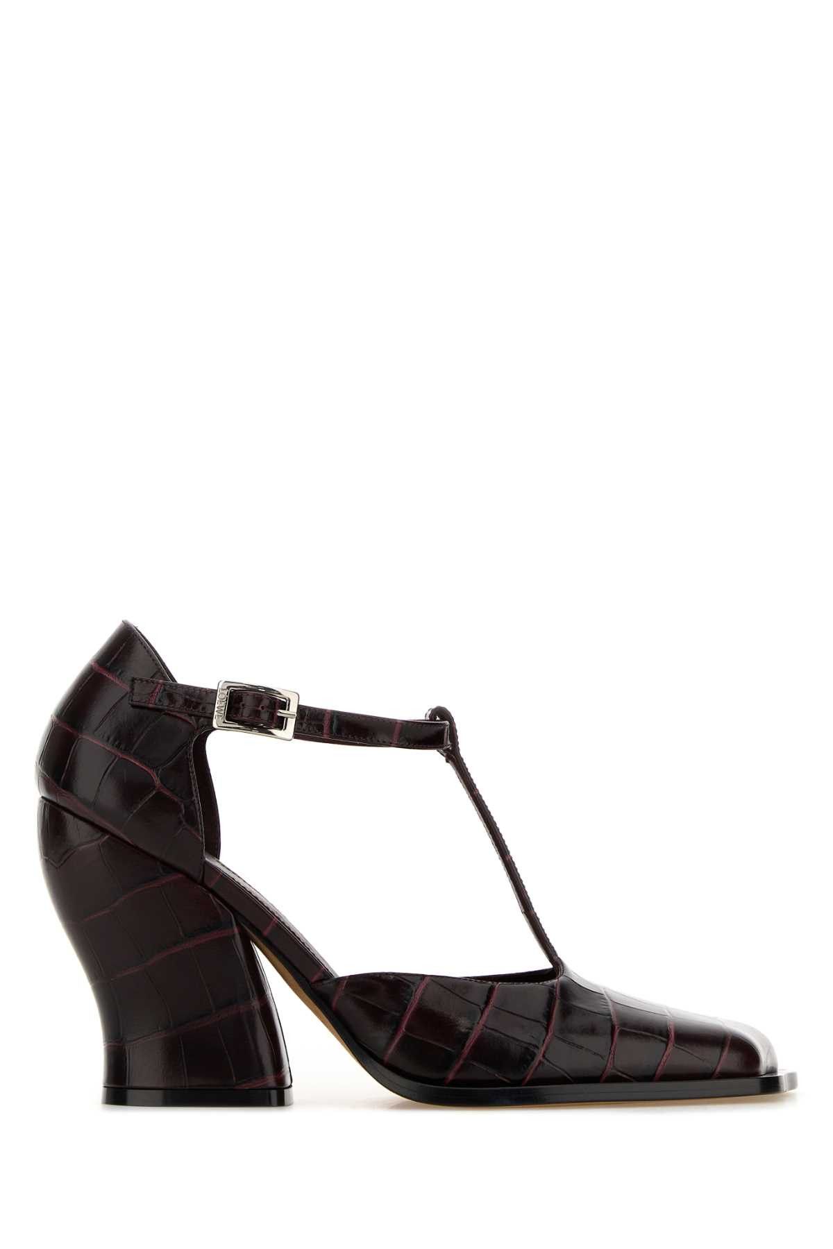 Loewe Burgundy Leather Onda Pumps Size US 10 / IT 40 - 1 Thumbnail