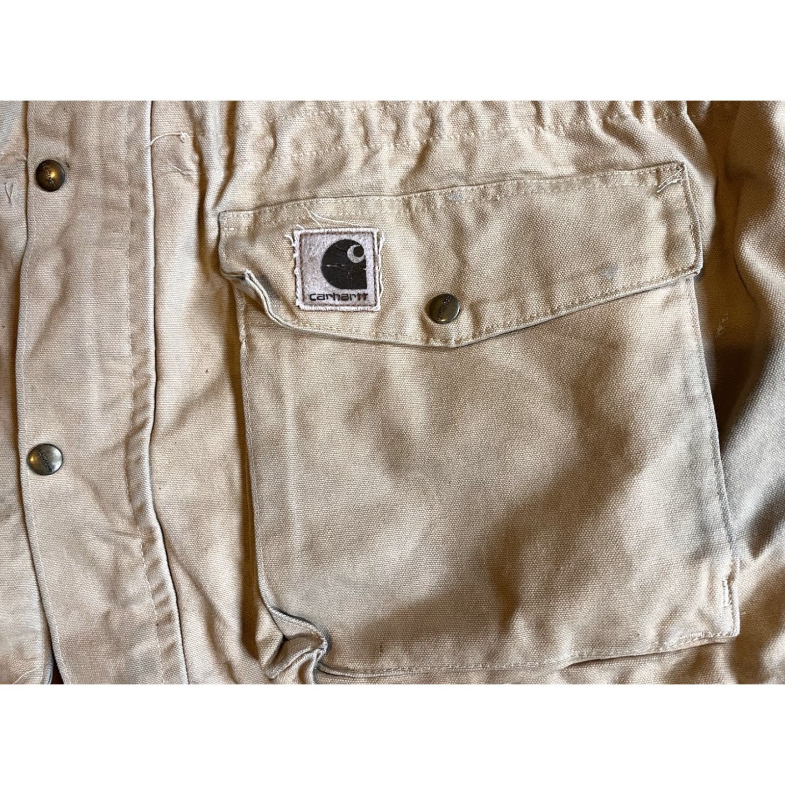 Carhartt VINTAGE Carhartt C08 WET Quilt Lined Chore Coat Men’s 2XL Beige Duck Canvas USA WET C08 Grunge Outdoor Retro USA Mens Size US XXL / EU 58 / 5 - 3 Thumbnail