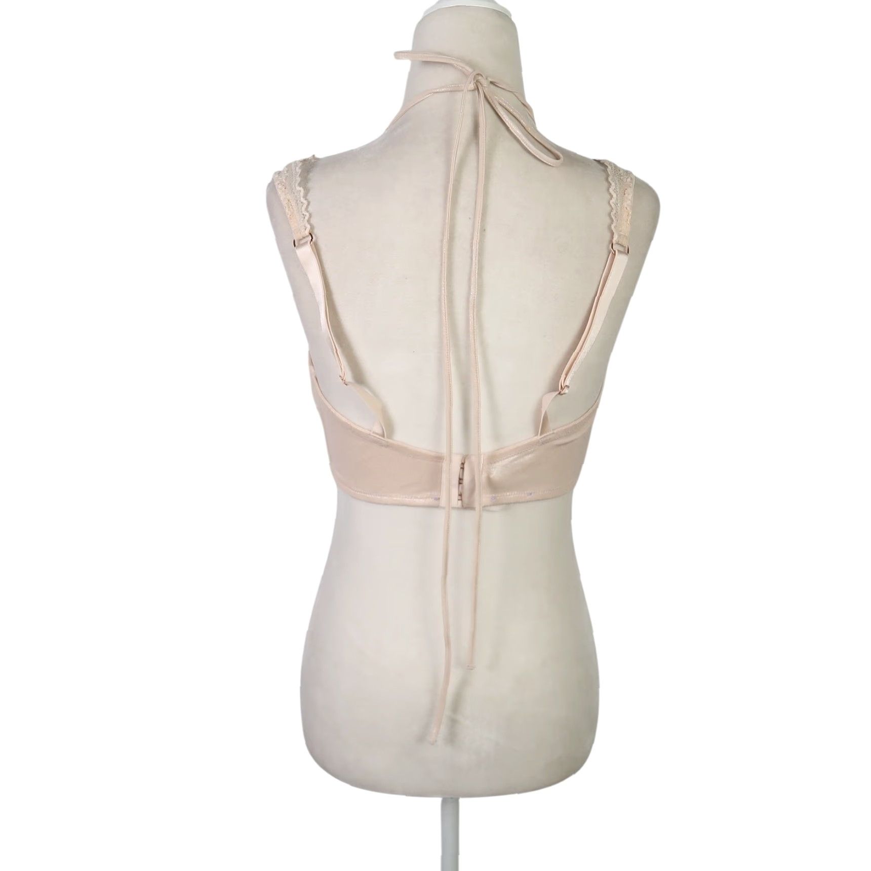 Vintage Savage X Fenty Bra Cream Lace Strappy Bralette Women's 32DD Size ONE SIZE - 4 Thumbnail