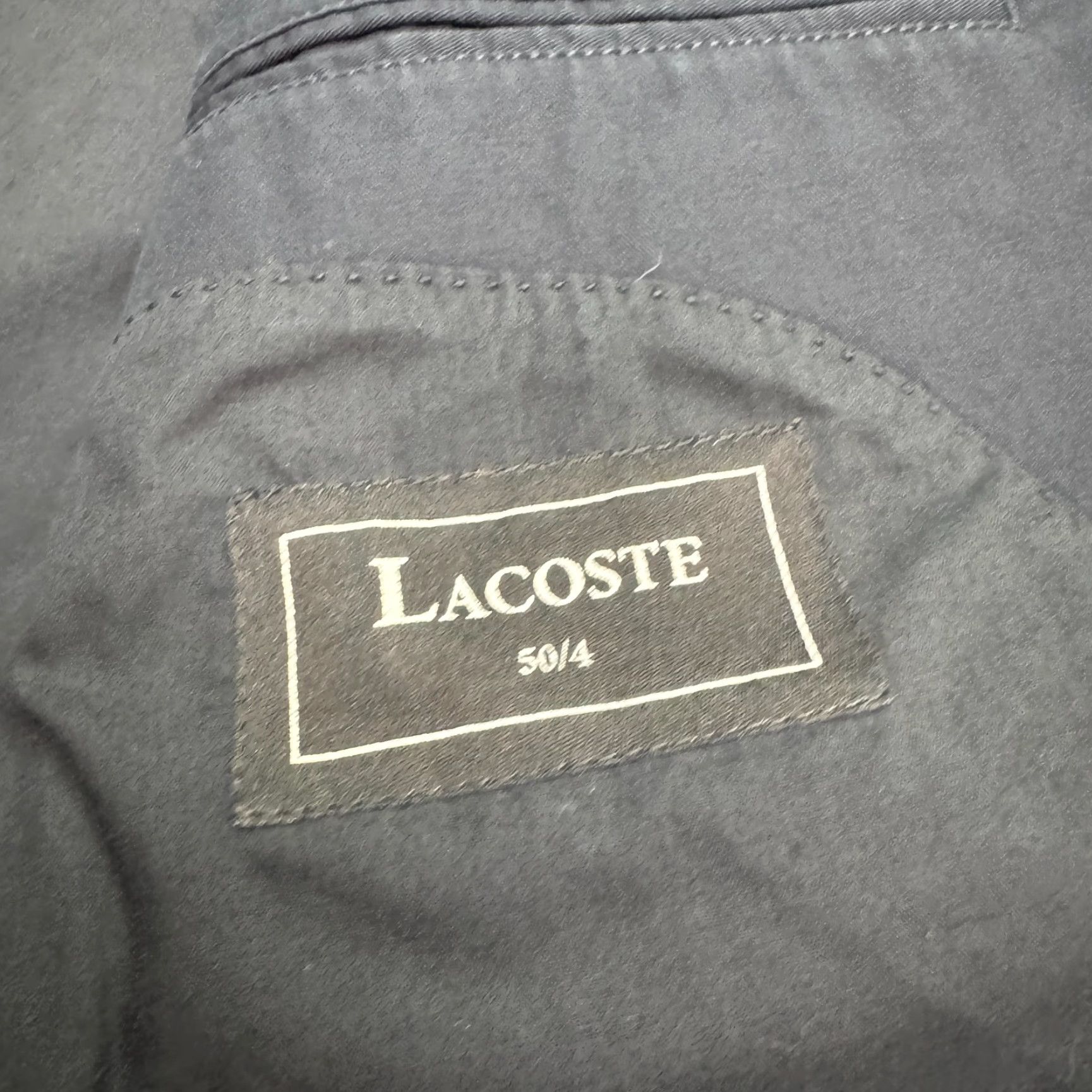 Lacoste Lacoste Sport Blazer Jacket Mens 50 Us 40R Nay Blue Cotton Notch Single Vented Size 40R - 5 Thumbnail