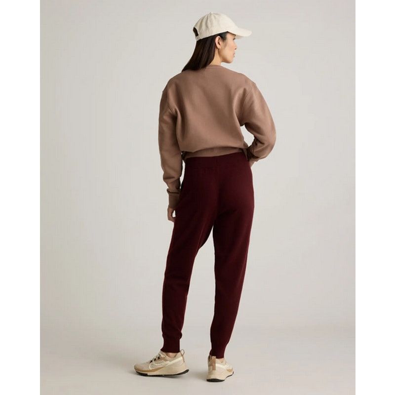 Quince Quince Mongolian Cashmere Sweatpants Burgundy Medium NWT Size 30" / US 8 / IT 44 - 4 Thumbnail