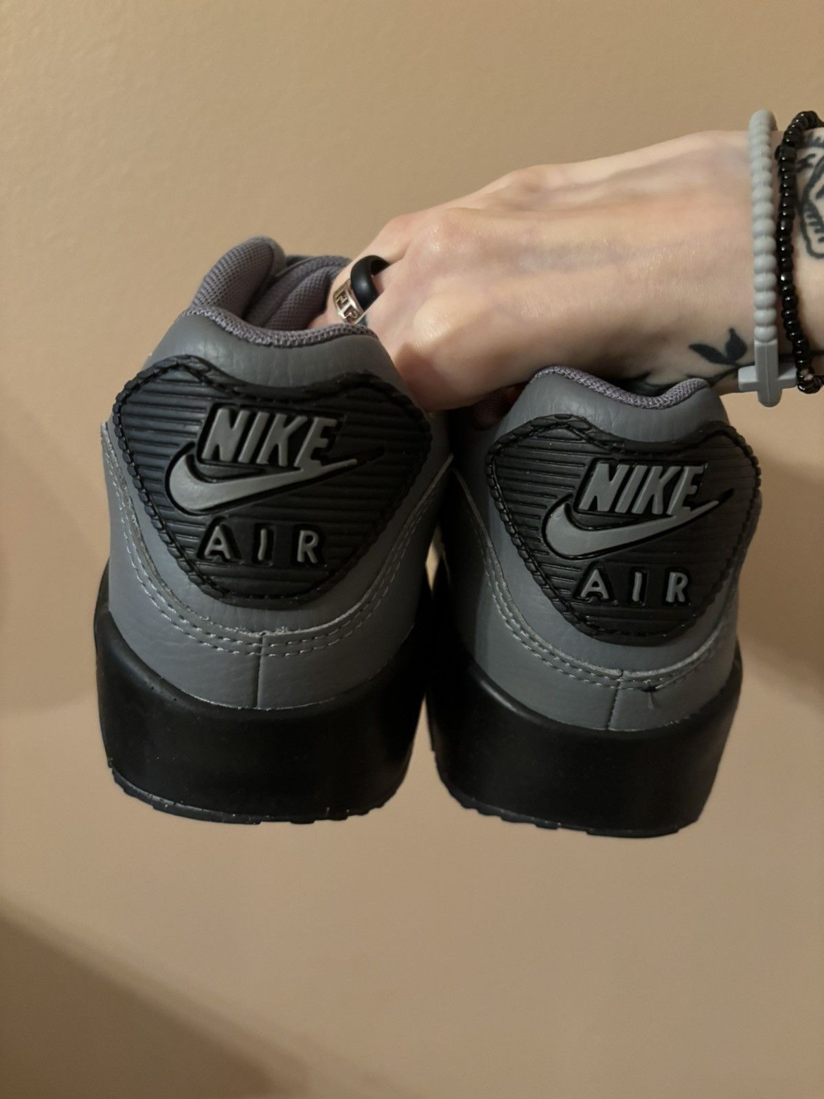 Nike × Vintage Air Max 90 Next Nature GS Multi-Swoosh - Smoke Grey Mandarin Size US 7 / EU 40 - 4 Thumbnail