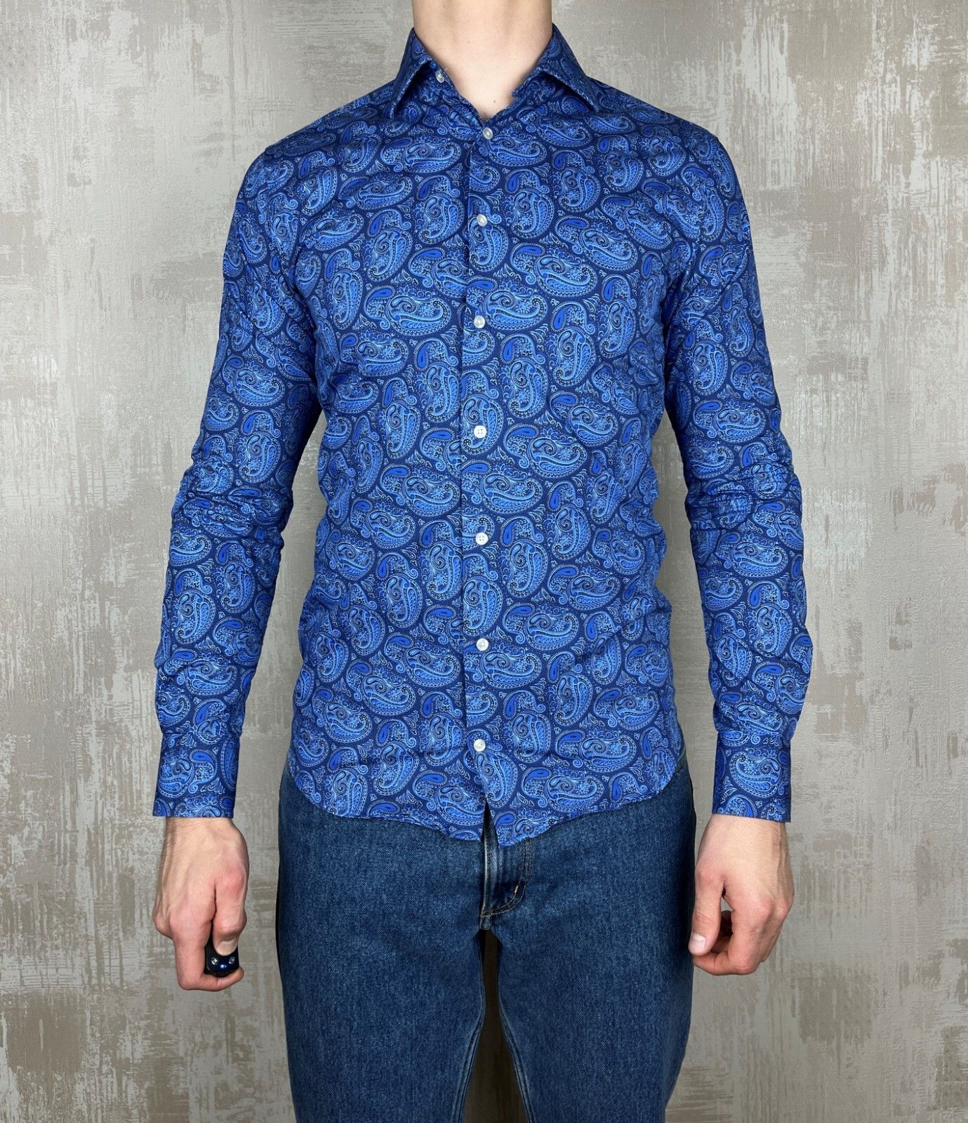 Other John Henric Sweden Paisley Pattern Dress Shirt Button Up Size US M / EU 48-50 / 2 - 2 Thumbnail