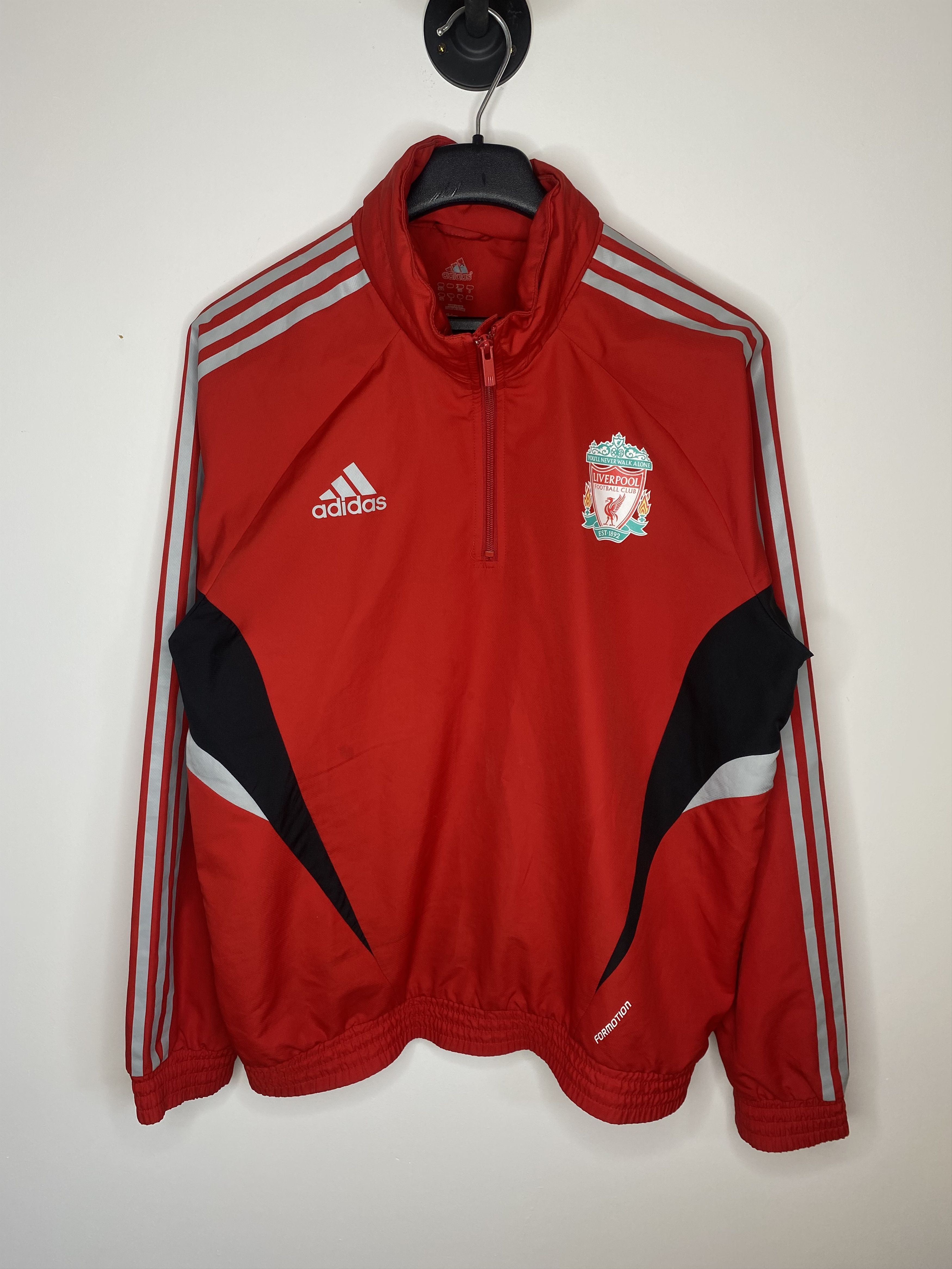 Adidas LIVERPOOL 2008 2009 TRAINING FOOTBALL SOCCER 1/4 ZIP JACKET Size US M / EU 48-50 / 2 - 1 Thumbnail