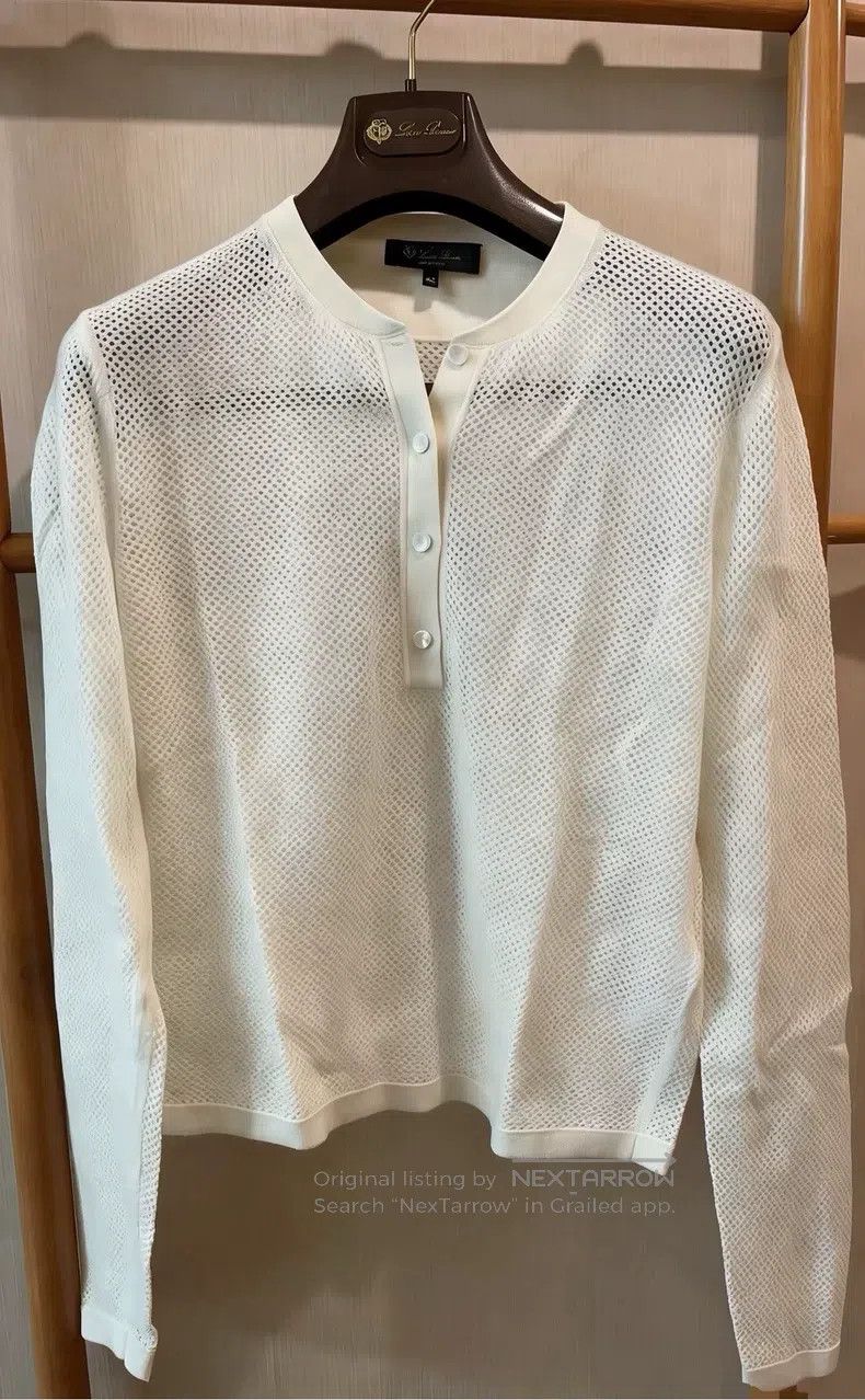 Loro Piana Loro Piana Cashmere Openwork Knitted Top Size S / US 4 / IT 40 - 1 Thumbnail