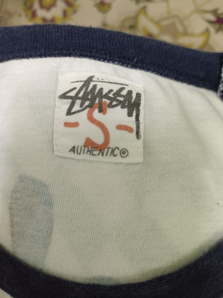 Japanese Brand × Stussy Vintage Stussy Mirror Print Raglan Tee Size US S / EU 44-46 / 1 - 4 Thumbnail