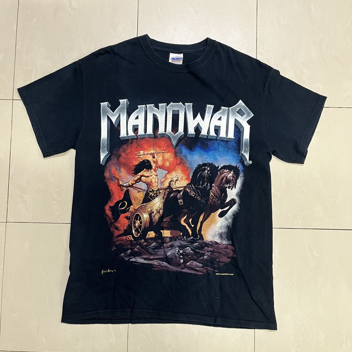 Band Tees × Vintage Vintage Manowar Band T Shirt Size US S / EU 44-46 / 1 - 2 Thumbnail