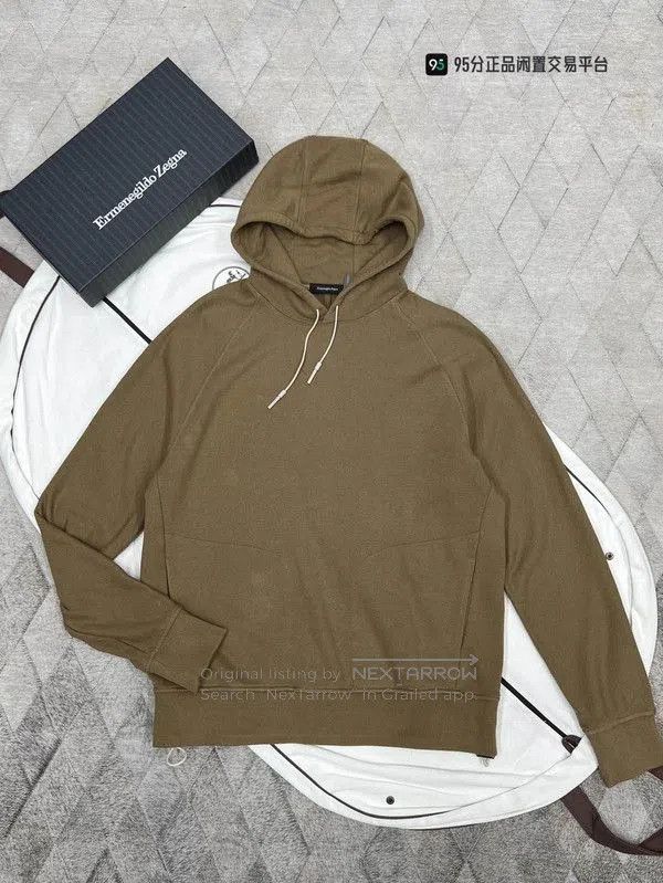 Ermenegildo Zegna Zegna Men's Drawstring Hooded Long-Sleeve Sweatshirt. Size US M / EU 48-50 / 2 - 4 Thumbnail