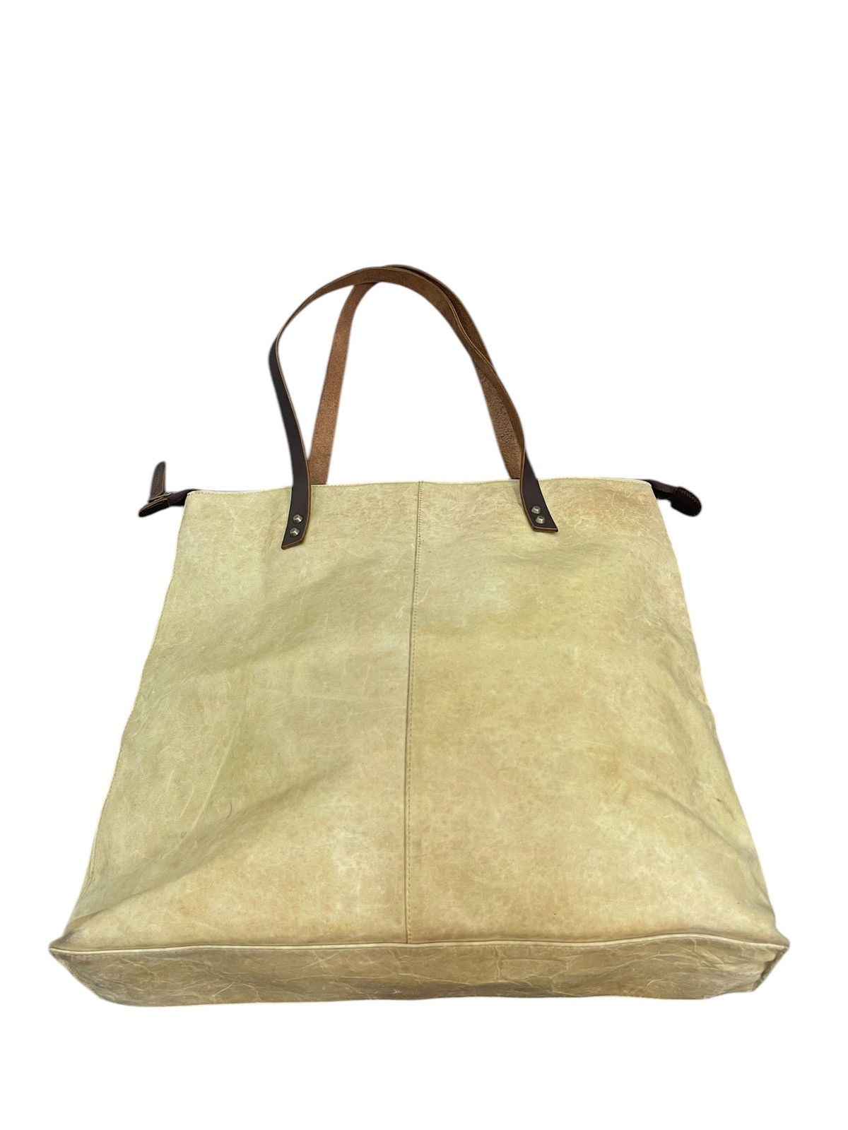 Genuine Leather Full Leather Patina Vtg Unknown Tote Shoulder Bag 2🟩0 Size ONE SIZE - 6 Thumbnail