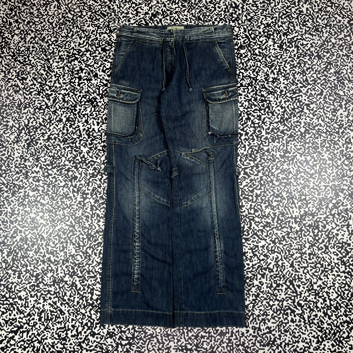 Japanese Brand Vintage Y2K Japanese Cargo Denim Jeans Bondage Style Size 27" / US 4 / IT 40 - 4 Thumbnail