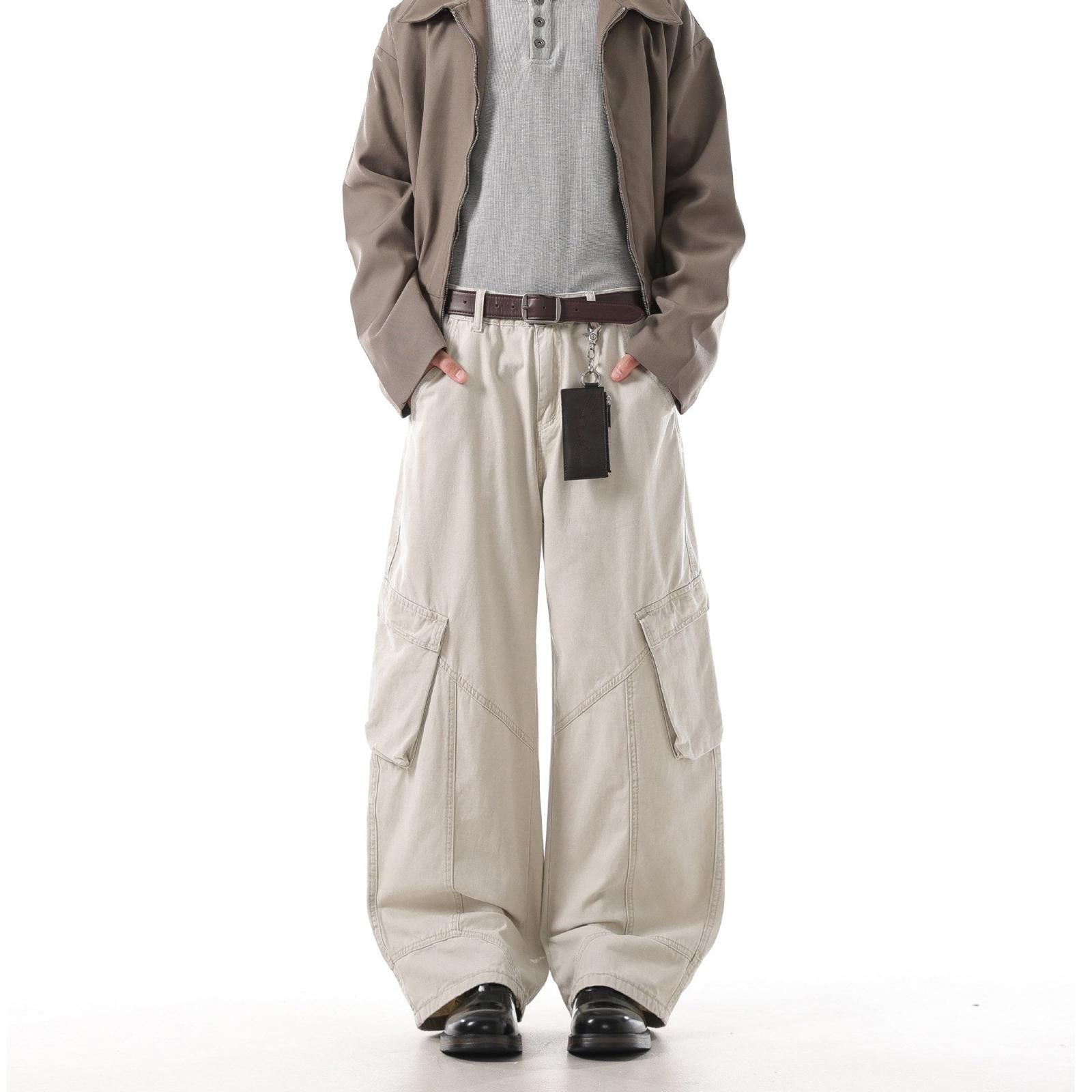 Jean Wide Leg Cargo Jeans Baggy Fit Utility Pants Size US 32 / EU 48 - 6 Thumbnail