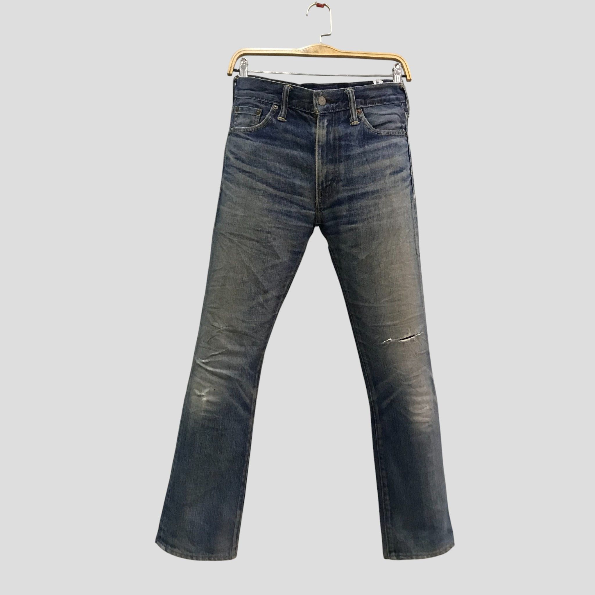 Levi's Vintage Levi’s 513 Straight Slim Distressed Faded Blue Jeans Size US 28 / EU 44 - 1 Thumbnail