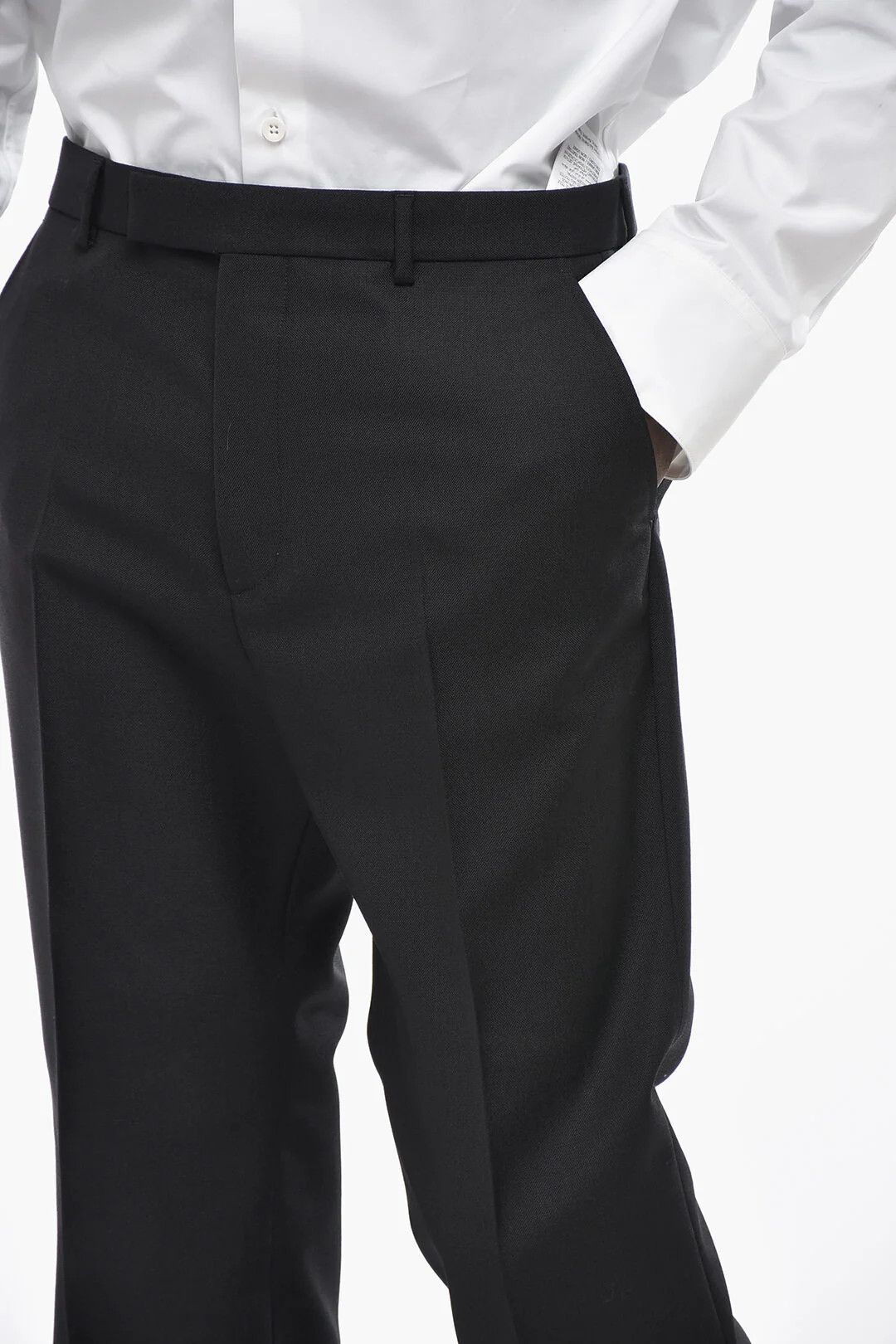 Gucci og1mm0426 Solid-Color Wool Pant in Black Size US 32 / EU 48 - 3 Thumbnail