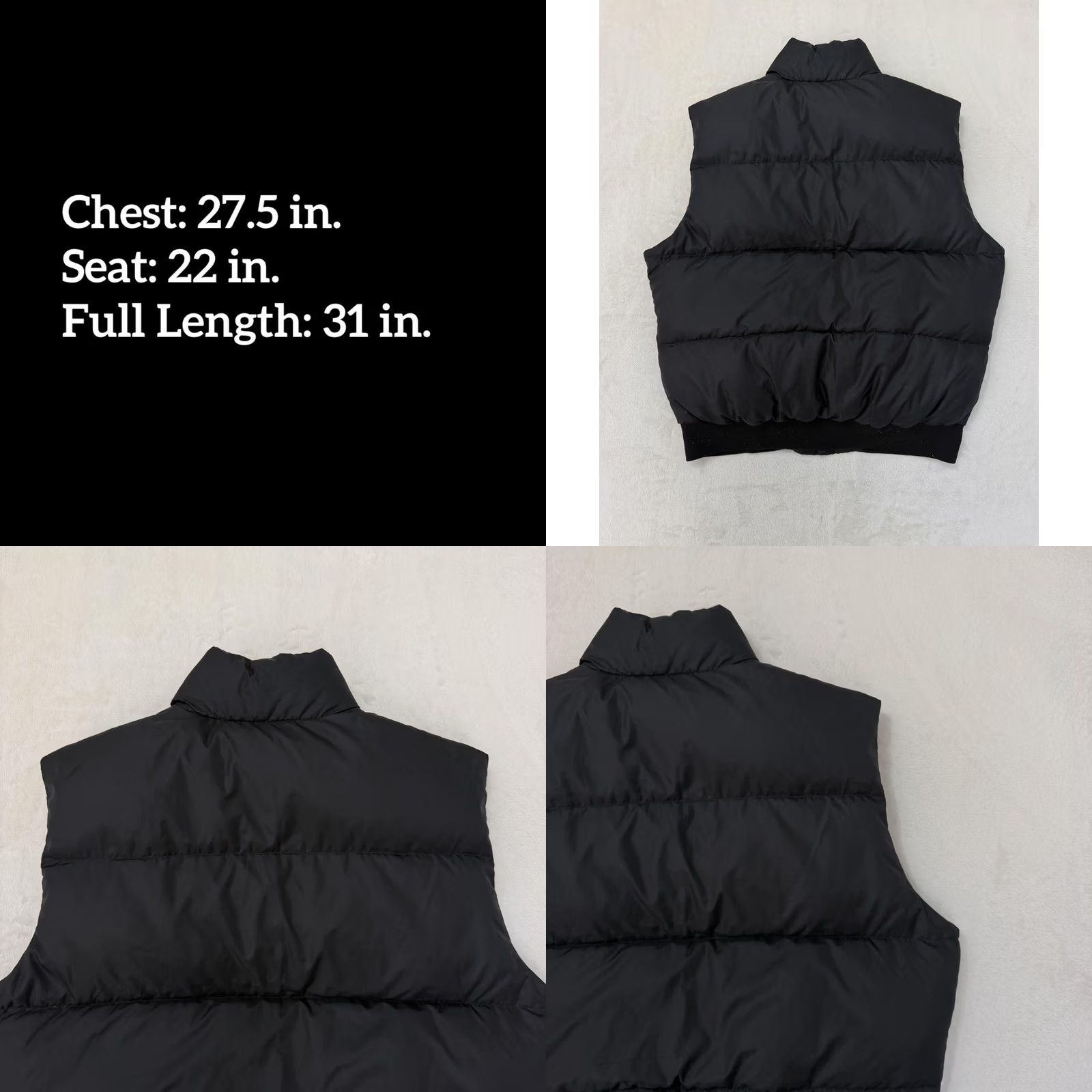 Ralph Lauren Ralph Lauren Polo Jeans Puffer Vest Mens 3XL Black Full Zip Quilted Padded Lined Zip Vest Mens Black Quilted Puffer Jacket Addendum: None Size US XXL / EU 58 / 5 - 8 Thumbnail
