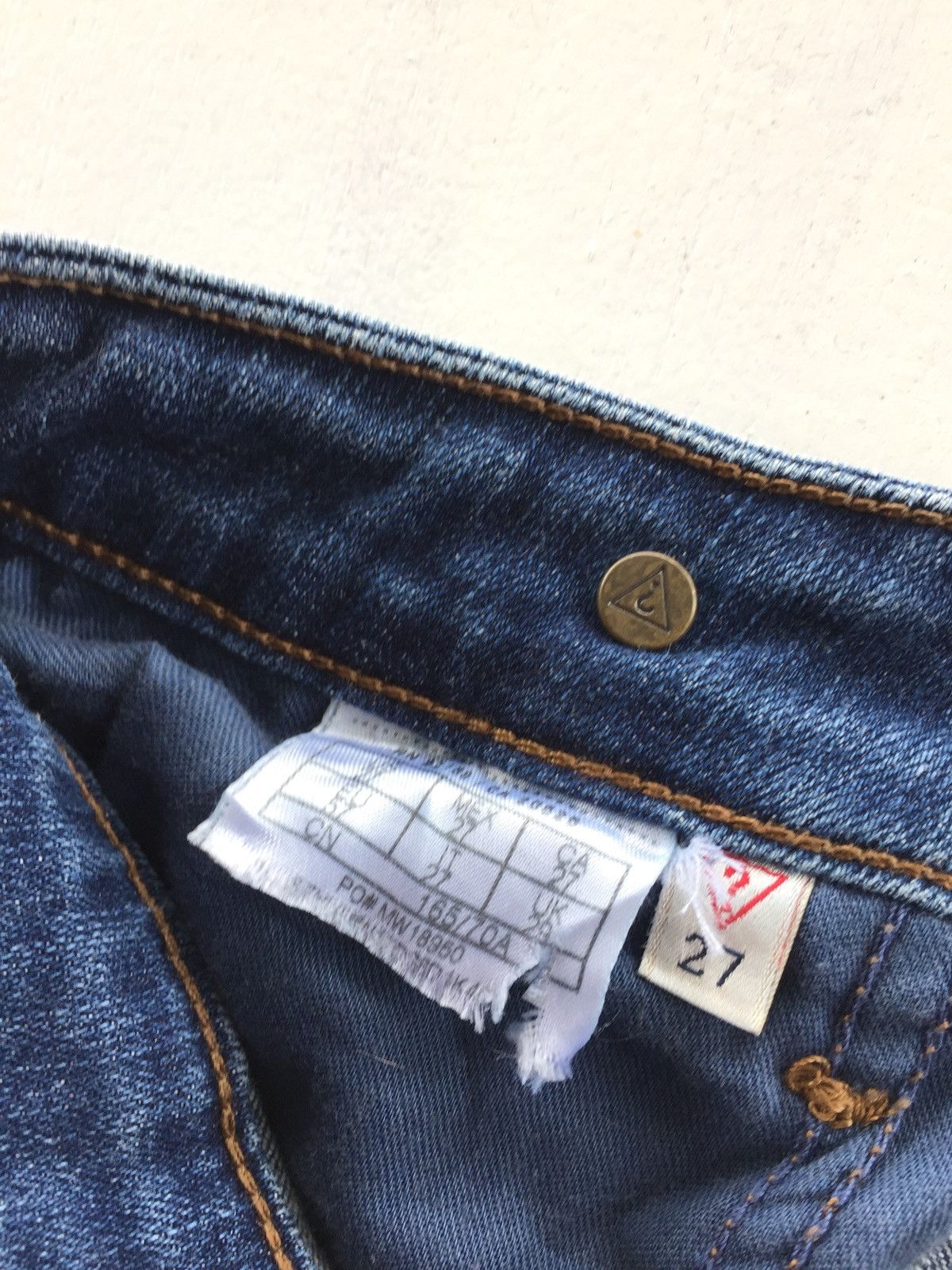 Guess Guess shashiko boro low rise with iron beads USA jeans Size US 31 - 10 Thumbnail