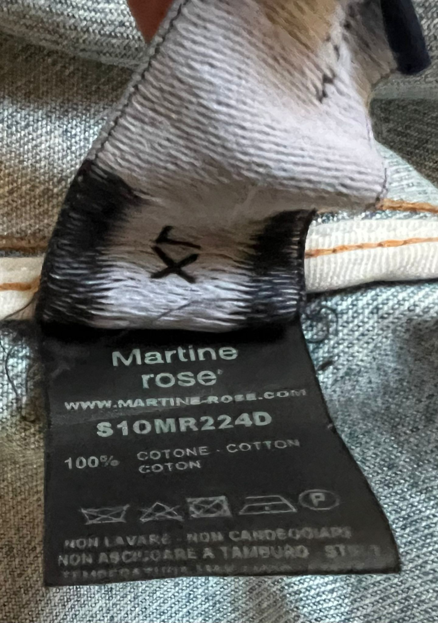Martine Rose Denim shirt with retro airbrush on reverse Size US XL / EU 56 / 4 - 5 Thumbnail