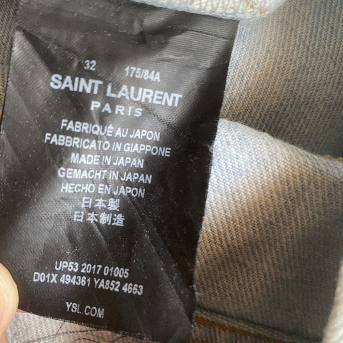 Saint Laurent Paris SLP 2017 Light Blue Wash Jeans Size US 32 / EU 48 - 7 Thumbnail