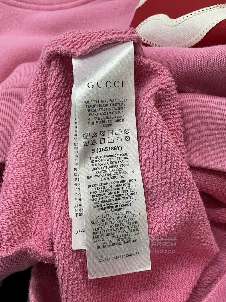 Gucci Gucci Pink apple sequin logo hooded sweatshirt Size S / US 4 / IT 40 - 5 Thumbnail