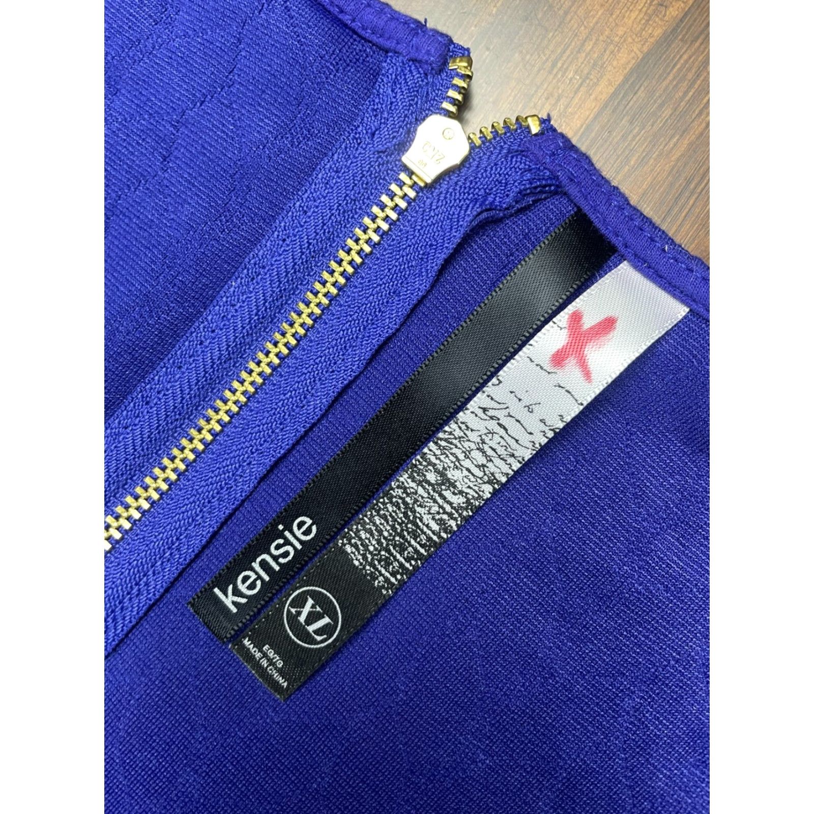 Vintage Kensie Girl Dress Women's XL Purple Blue Braided Texture Above Knee Eyelets Shirt? Size XL / US 12-14 / IT 48-50 - 7 Thumbnail