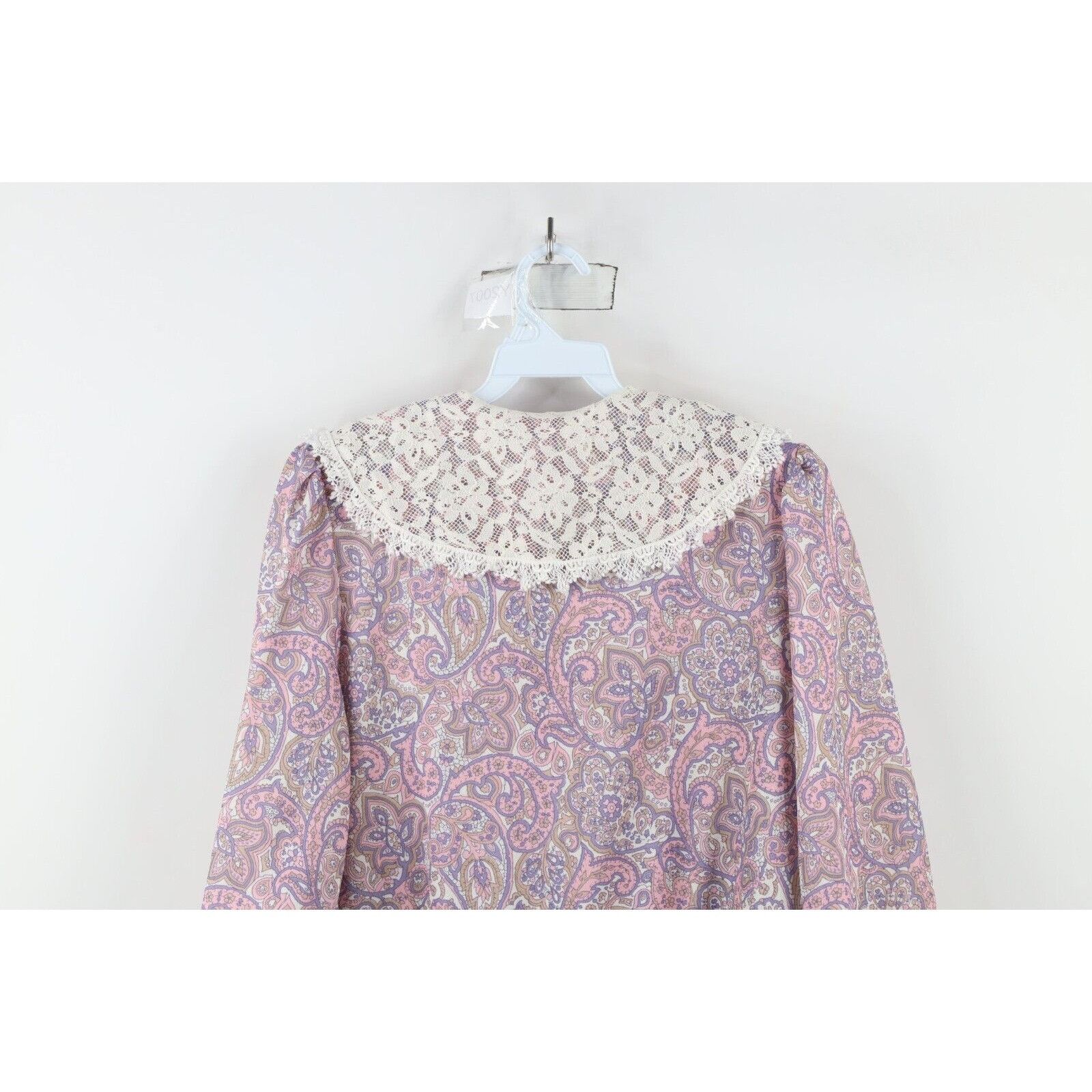 Vintage Vintage 70s Country Primitive Lace Collar Kni Size XL / US 12-14 / IT 48-50 - 14 Thumbnail