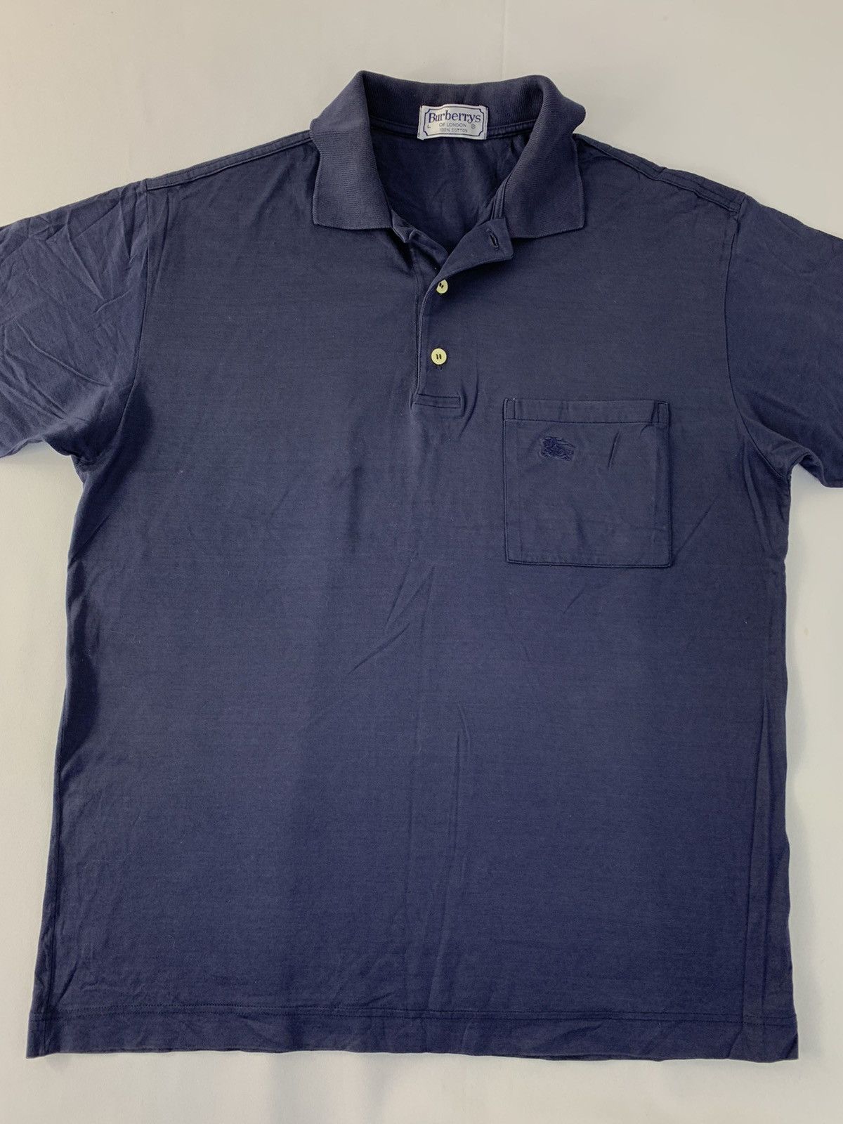 Burberry × Designer × Vintage Burberry Of London Made in Italy Single Pocket Polo Tee Size US M / EU 48-50 / 2 - 3 Thumbnail