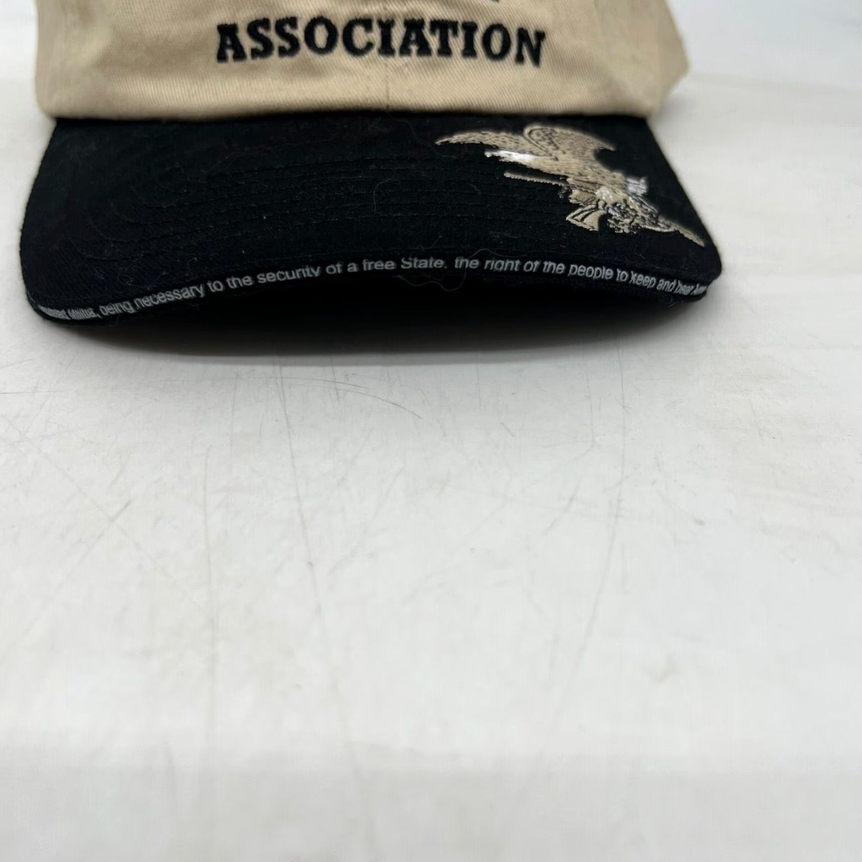 Vintage NRA 1871 Embroidered Adjustable Trucker Cap Adult Tan/Black Hat Men USA Flag Hunting Baseball Cap Size ONE SIZE - 6 Thumbnail