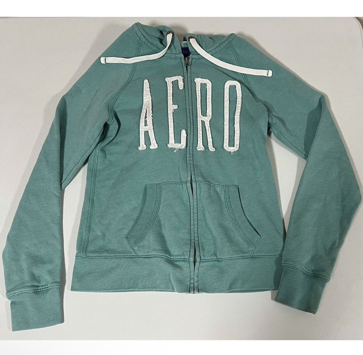 Aeropostale Aeropostale Teal ‘Aero’ Sweatshirt Hoodie Outerwear XS 🤍✨ Size XS / US 0-2 / IT 36-38 - 2 Thumbnail