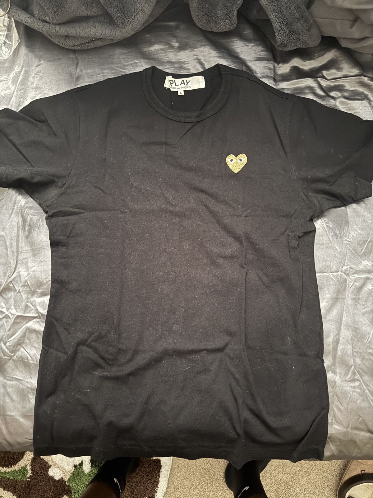 CDG by Comme des Garcons COMME DES GARCONS Play Men's Sz Small Black Gold Heart Size US L / EU 52-54 / 3 - 1 Thumbnail