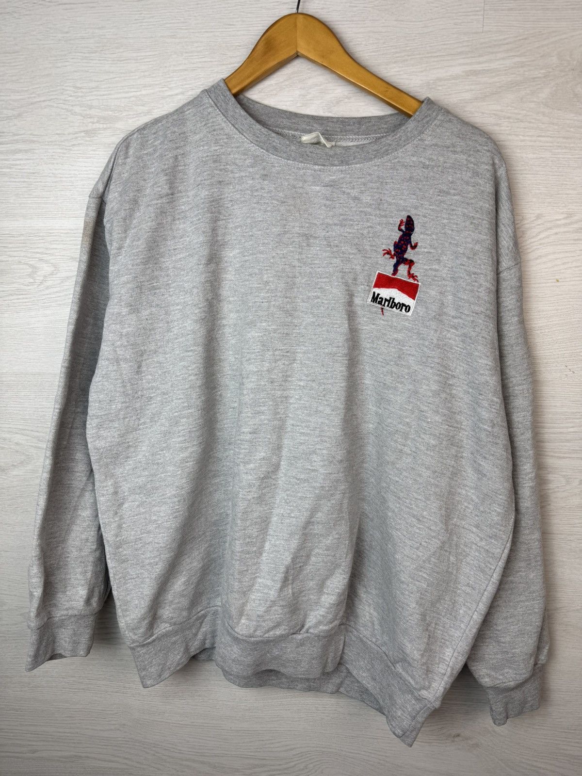 Marlboro Marlboro Sweatshirt Vintage Grey Crewneck Promo Logo Size US L / EU 52-54 / 3 - 2 Thumbnail