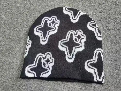 High Sport × Japanese Brand Stars All Over Graphic No Cuff Beanie Hat Black Size ONE SIZE - 1 Thumbnail