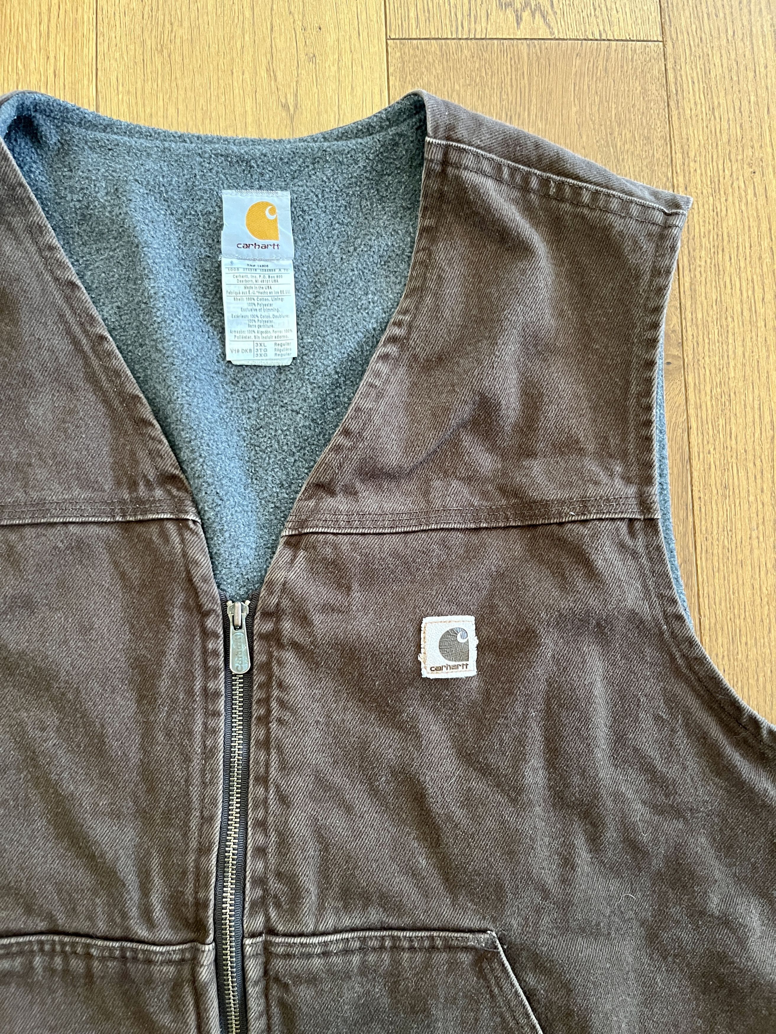 Carhartt Vintage Carhartt USA Made V19 Brown Sandstone Vest 3XL Size US XXL / EU 58 / 5 - 2 Thumbnail