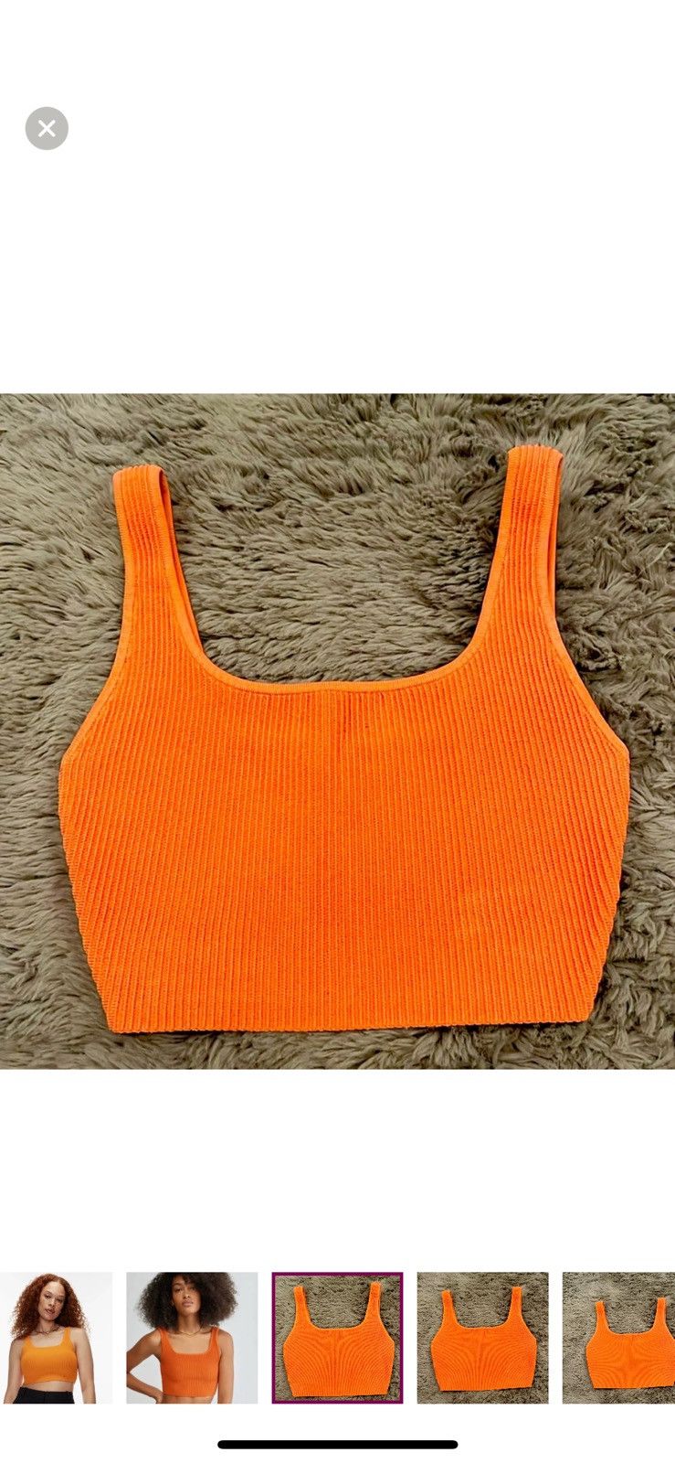 Aritzia RIBBED CROP TANK Size XS / US 0-2 / IT 36-38 - 3 Thumbnail