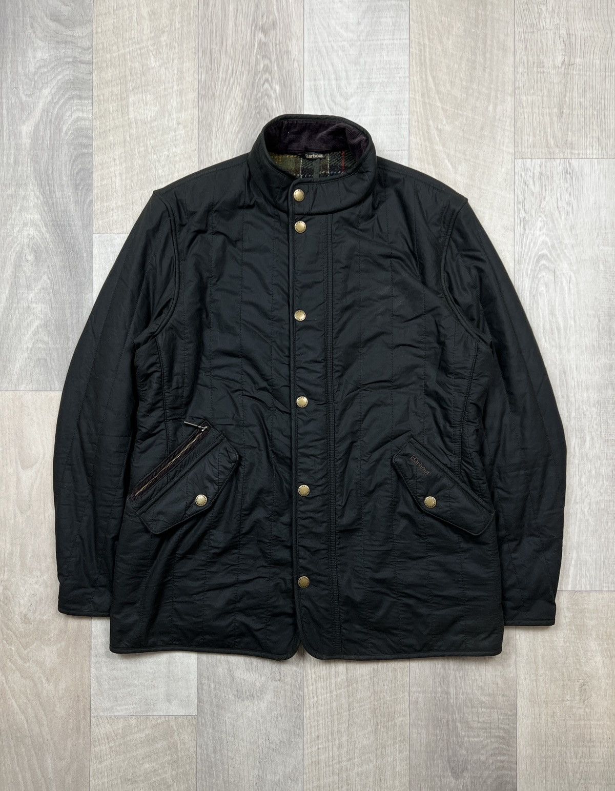 Barbour Barbour Edderton Quilted Waxed Jacket (Y0286) Size US L / EU 52-54 / 3 - 1 Thumbnail