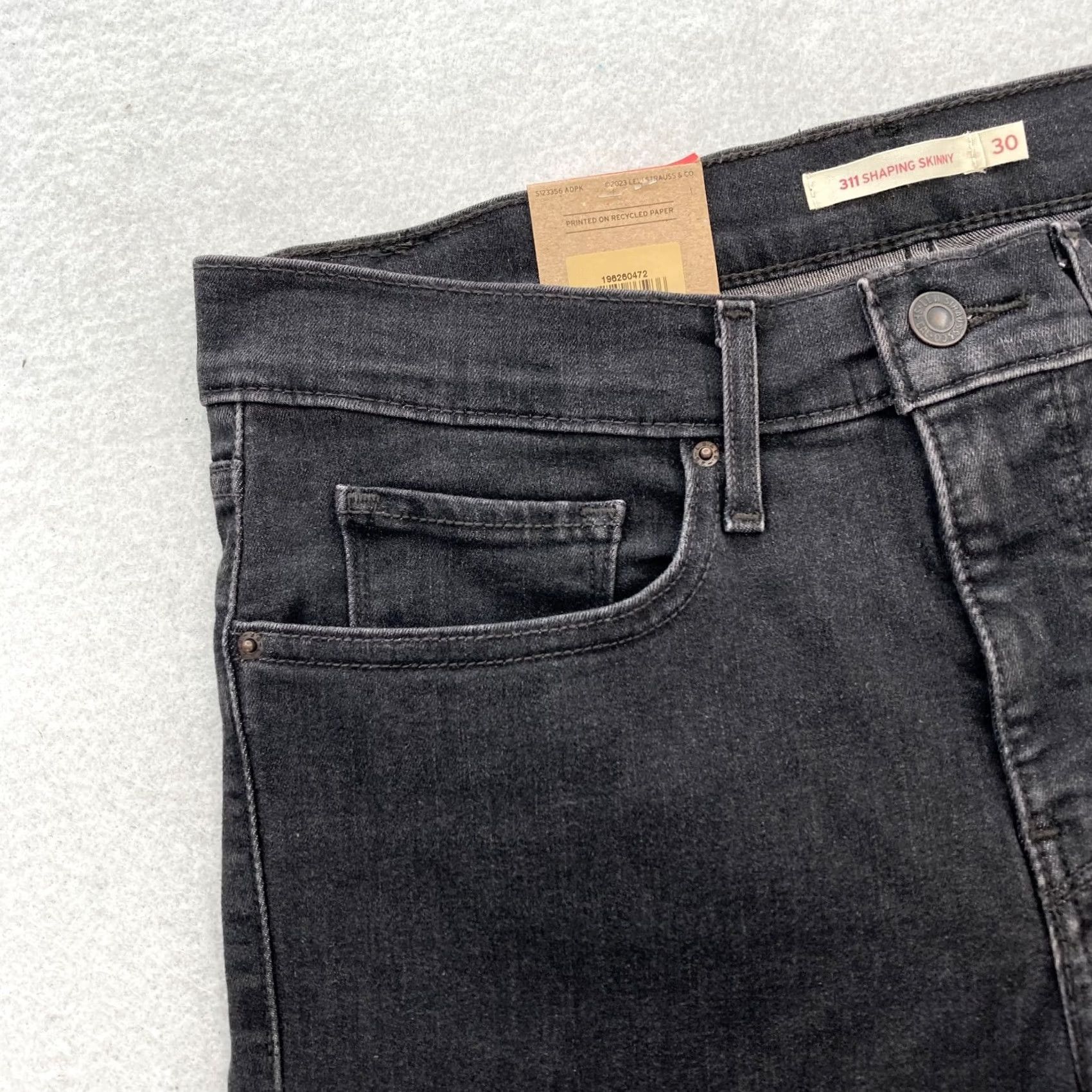 Levi's Levi's 311 Shaping Skinny Jeans Women's 30 Black Stretch Denim Mid Rise Pants Jeans Size 30" / US 8 / IT 44 - 3 Thumbnail