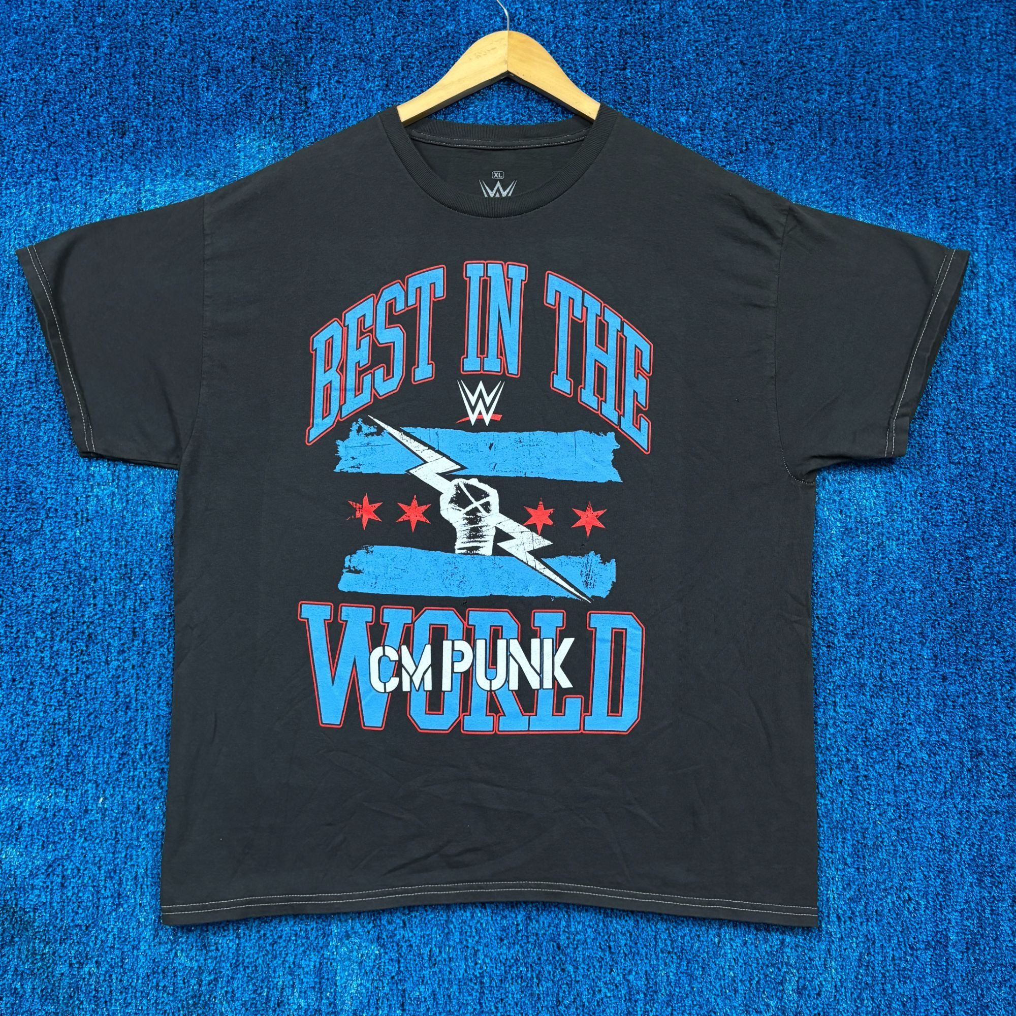 WWE CM Punk Best in the World Catchphrase WWE Superstar Tee XL Size US XL / EU 56 / 4 - 1 Thumbnail
