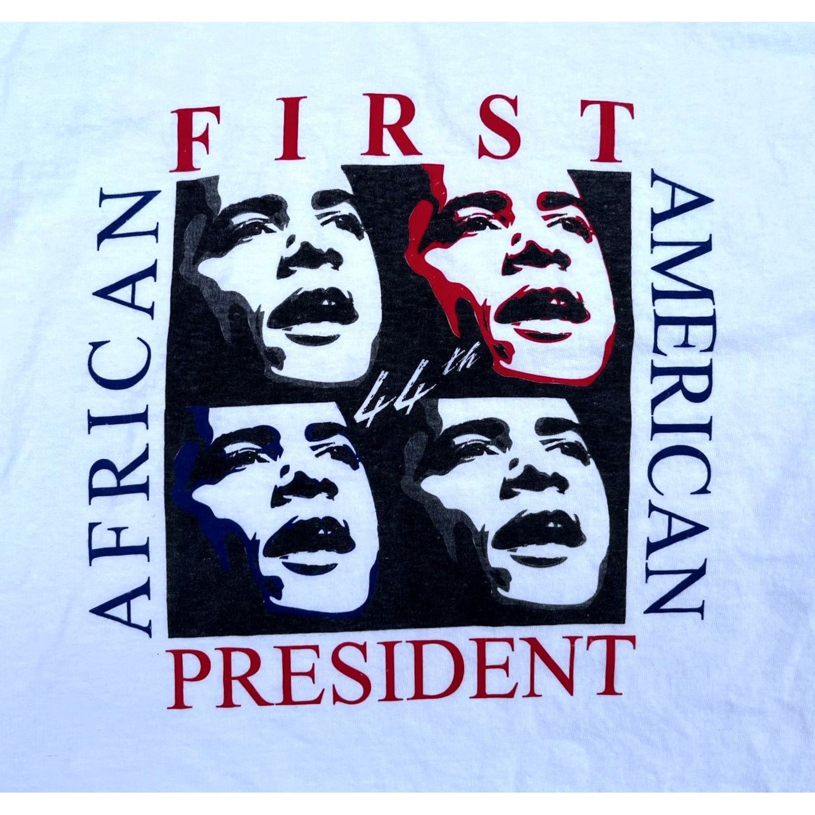 Gildan VINTAGE Obama First African American President T-shirt Unisex Adult Sz L White Gildan Heavy Cotton USA 90s Mens Size US L / EU 52-54 / 3 - 3 Thumbnail