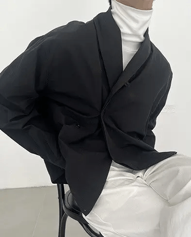 Japanese Brand × Vintage Avant garde fashion retro wrap jacket aesthetic Size US XL / EU 56 / 4 - 2 Thumbnail