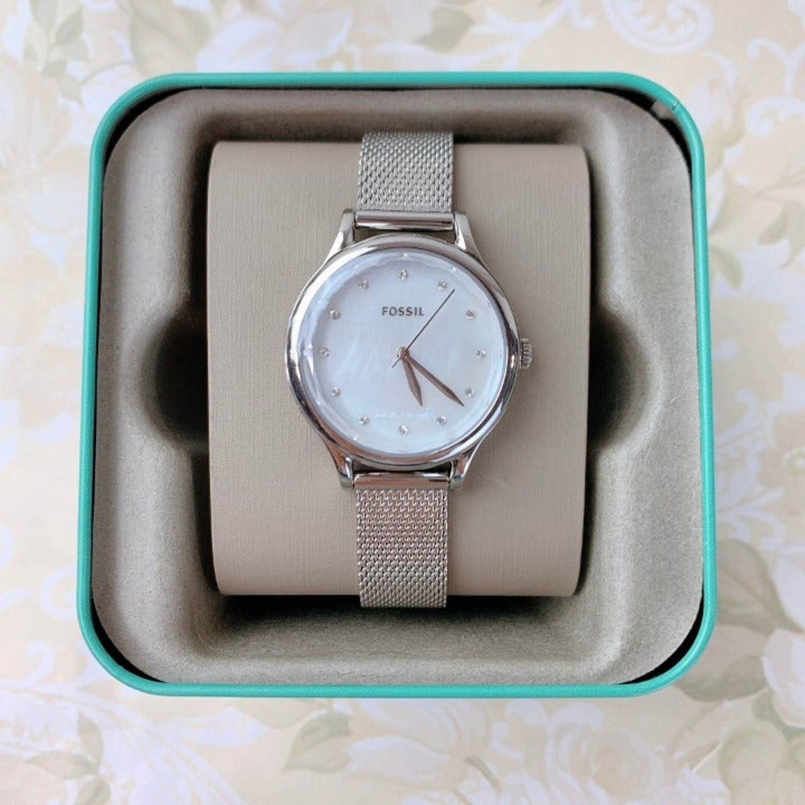 Fossil Fossil BQ3390 Laney Three-Hand Smoke Steel Womens Mesh Watch Size ONE SIZE - 2 Thumbnail
