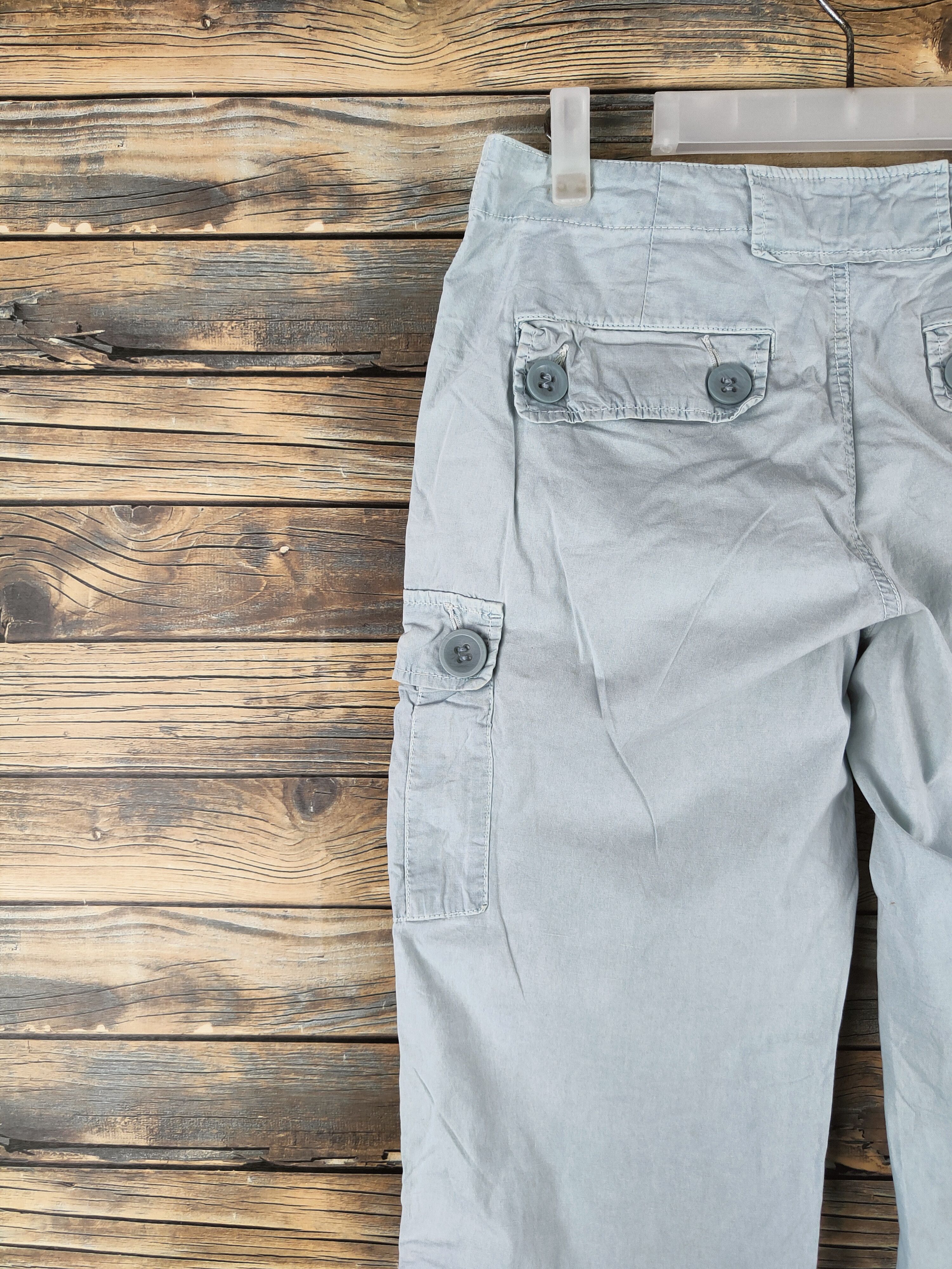 Old Navy DL Old Navy Light Green Multipocket Cargo Pants #46-136 Size 28" / US 6 / IT 42 - 8 Thumbnail
